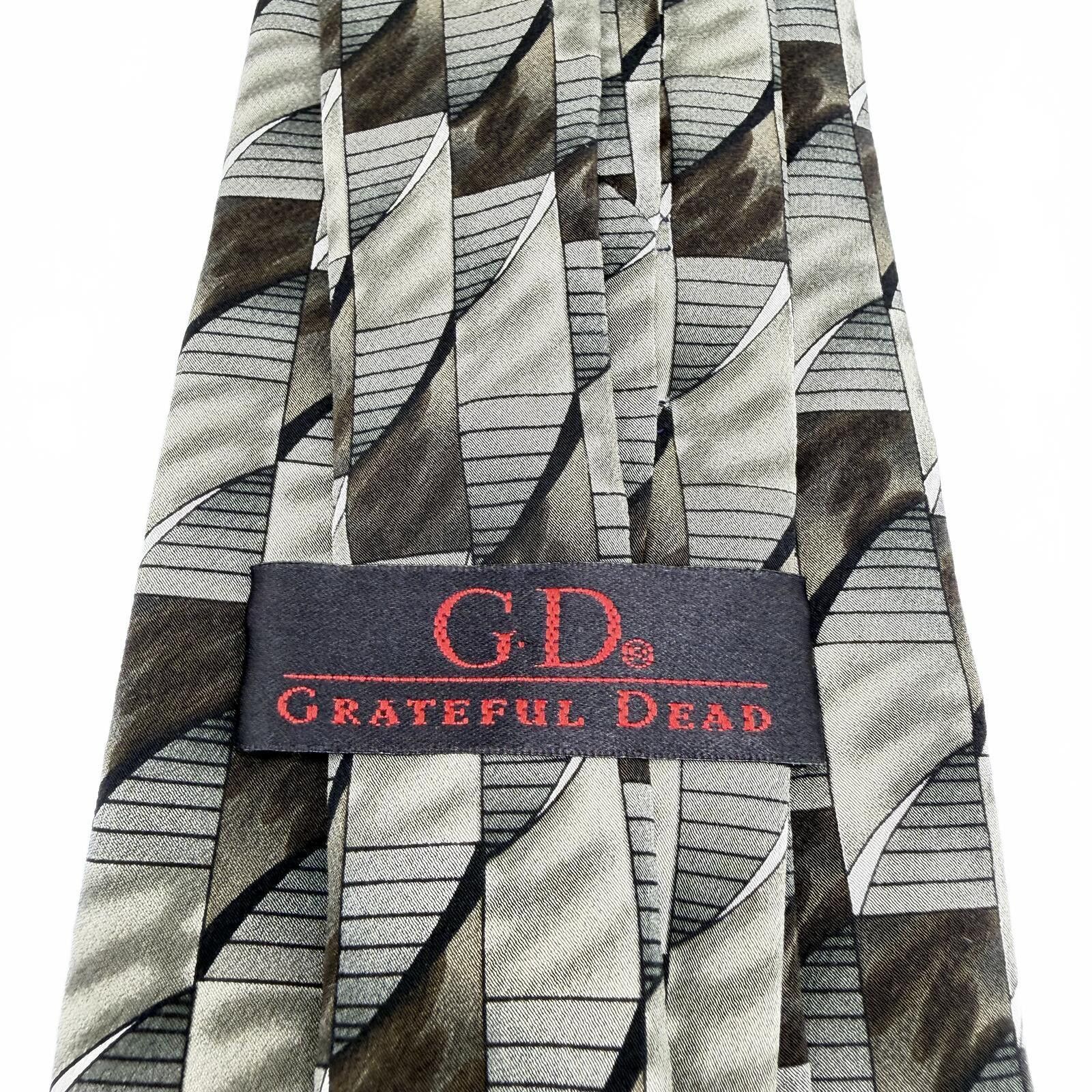 Grateful Dead Grateful Dead Tie Men's Black Grey Beat It On Down Size ONE SIZE - 3 Thumbnail