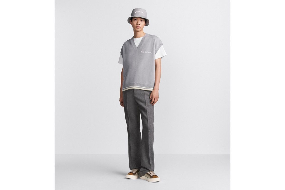 Dior o1bcso1str0226 Tag Sweater Vest in Grey Size US L / EU 52-54 / 3 - 5 Thumbnail