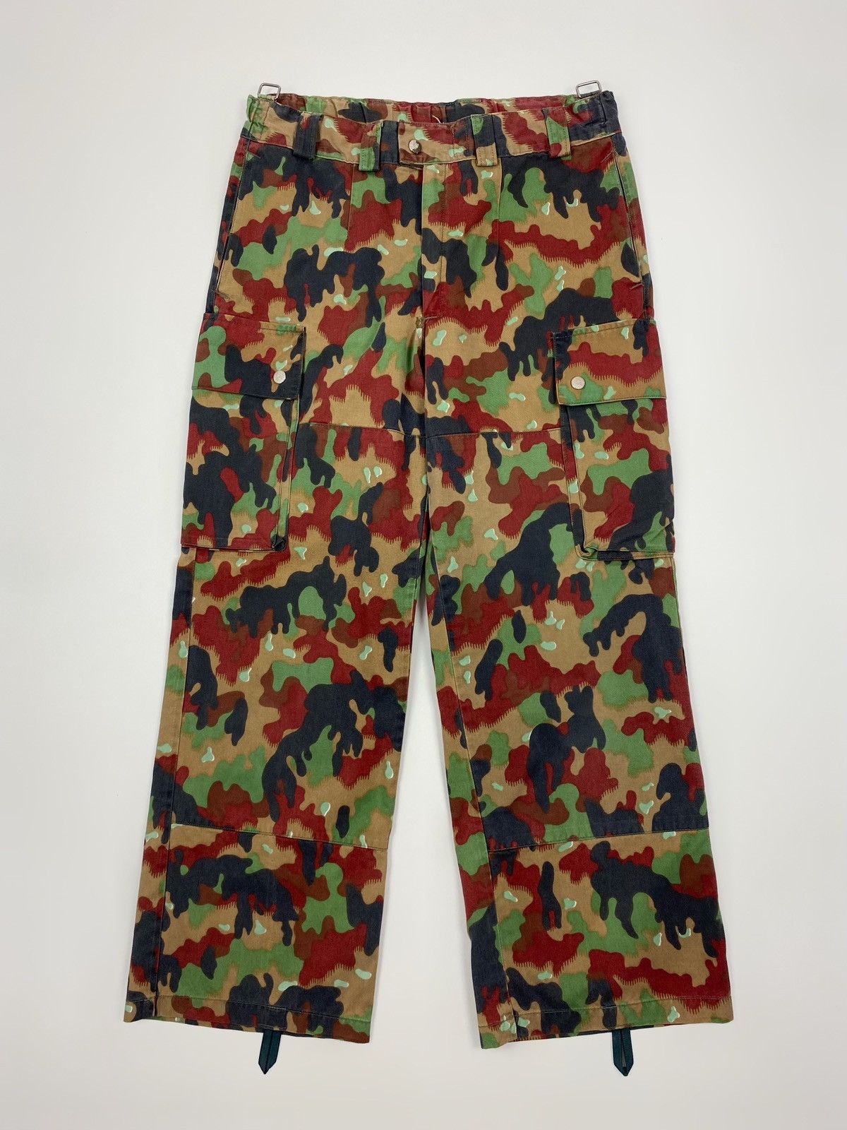 Vintage 1980’s Vintage Swiss Army Alpenflage Pizza Camo Cargo Pants Size US 32 / EU 48 - 3 Thumbnail