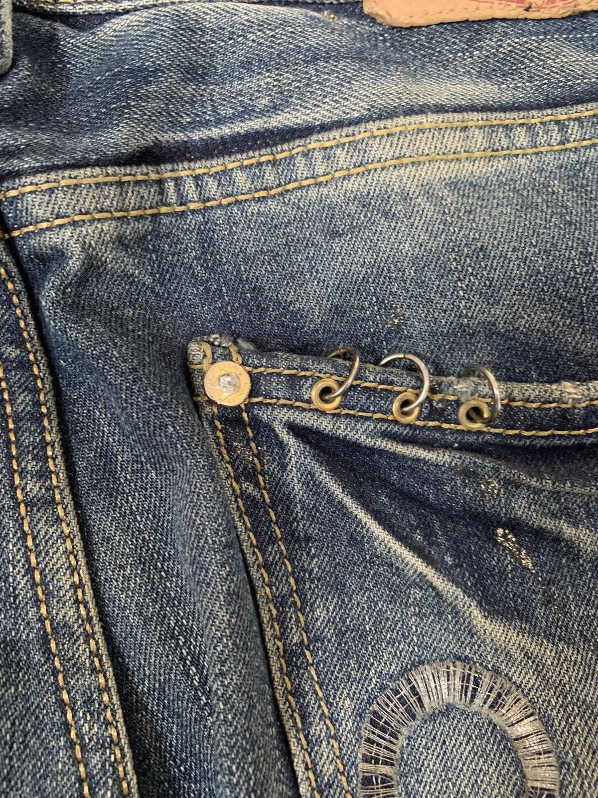 If Six Was Nine 🐍 LAGUST Distressed Flared Denim - If Six Was Nine LGB Style Size US 32 / EU 48 - 9 Thumbnail