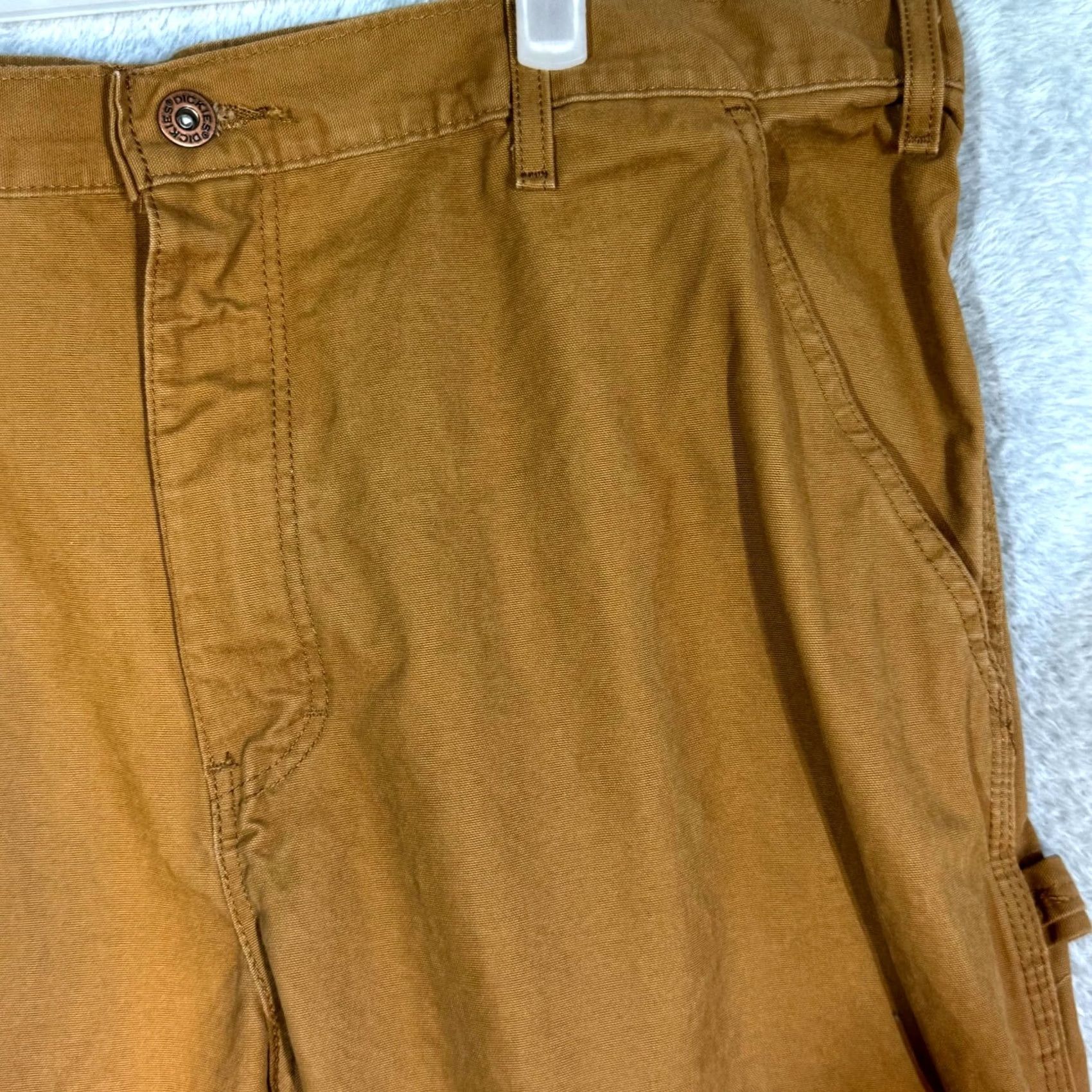 Dickies Dickies Carpenter Jeans Men 36 x 32 Brown Cotton Relaxed Fit Straight Leg Jeans Size US 36 / EU 52 - 4 Thumbnail