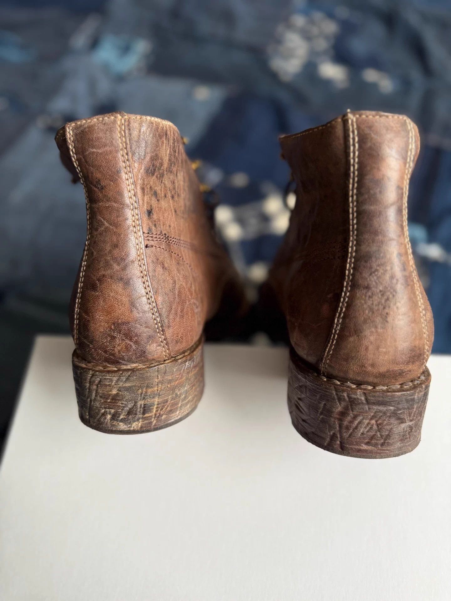 Visvim VISVIM 25AW Virgil Boots-Folk Distressed Leather Work Boots Size US 9 / EU 42 - 8 Thumbnail