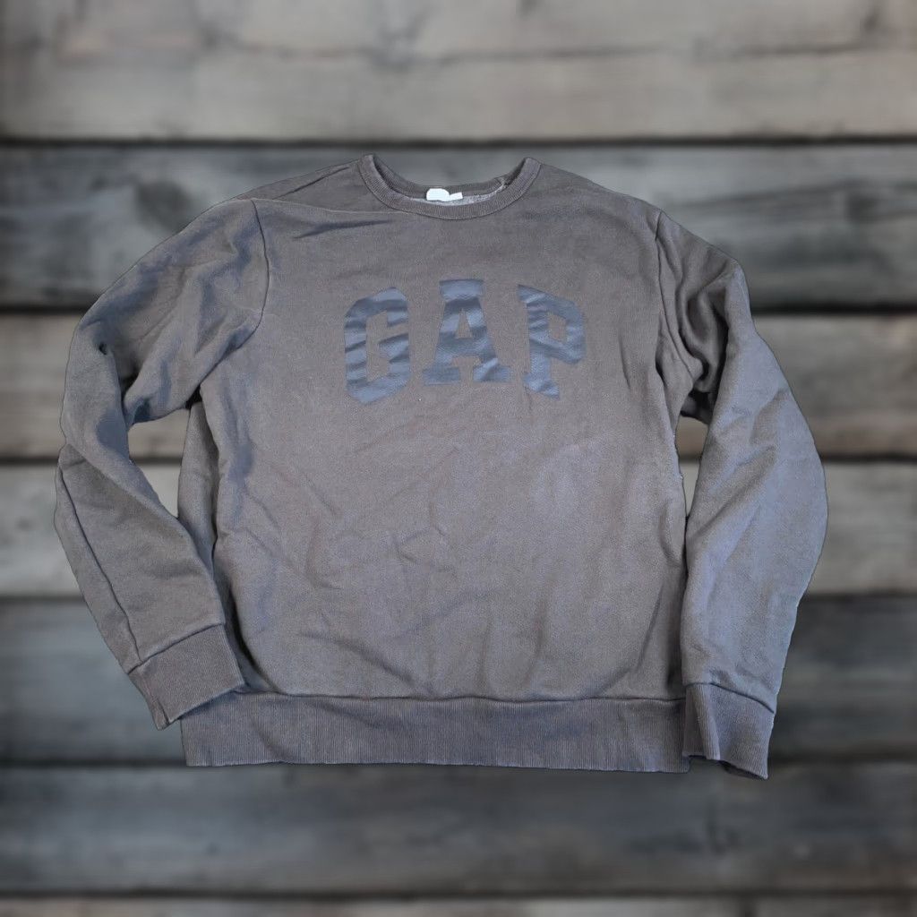 Gap GAP Sweatshirt Spell Out Print Adult XL Green Brown Crewneck Preppy Size US XL / EU 56 / 4 - 1 Thumbnail