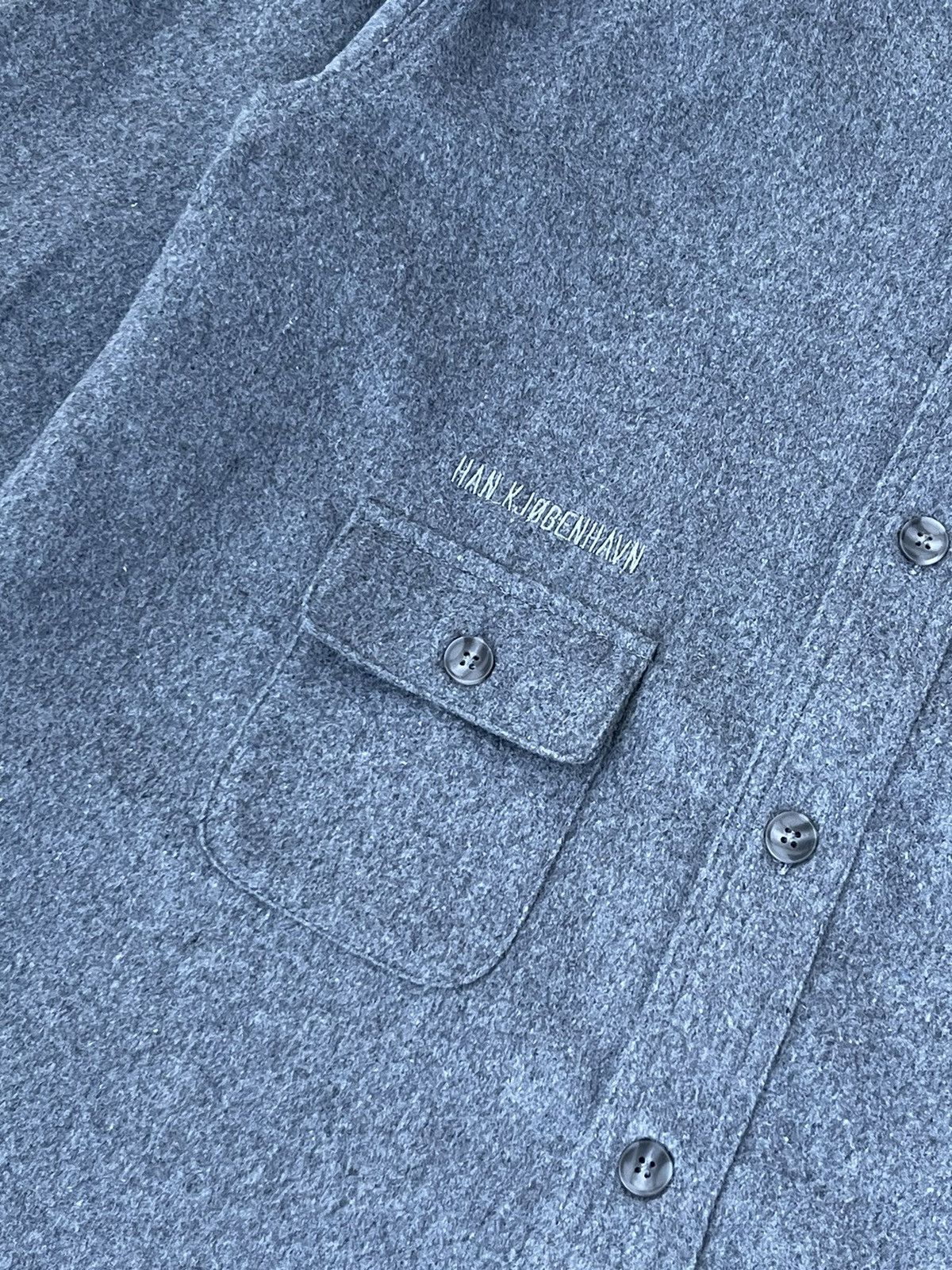 Han Kjobenhavn !DS! FW22 Han Kjobenhavn Wool Boxed Grey Overshirt Size US M / EU 48-50 / 2 - 14 Thumbnail