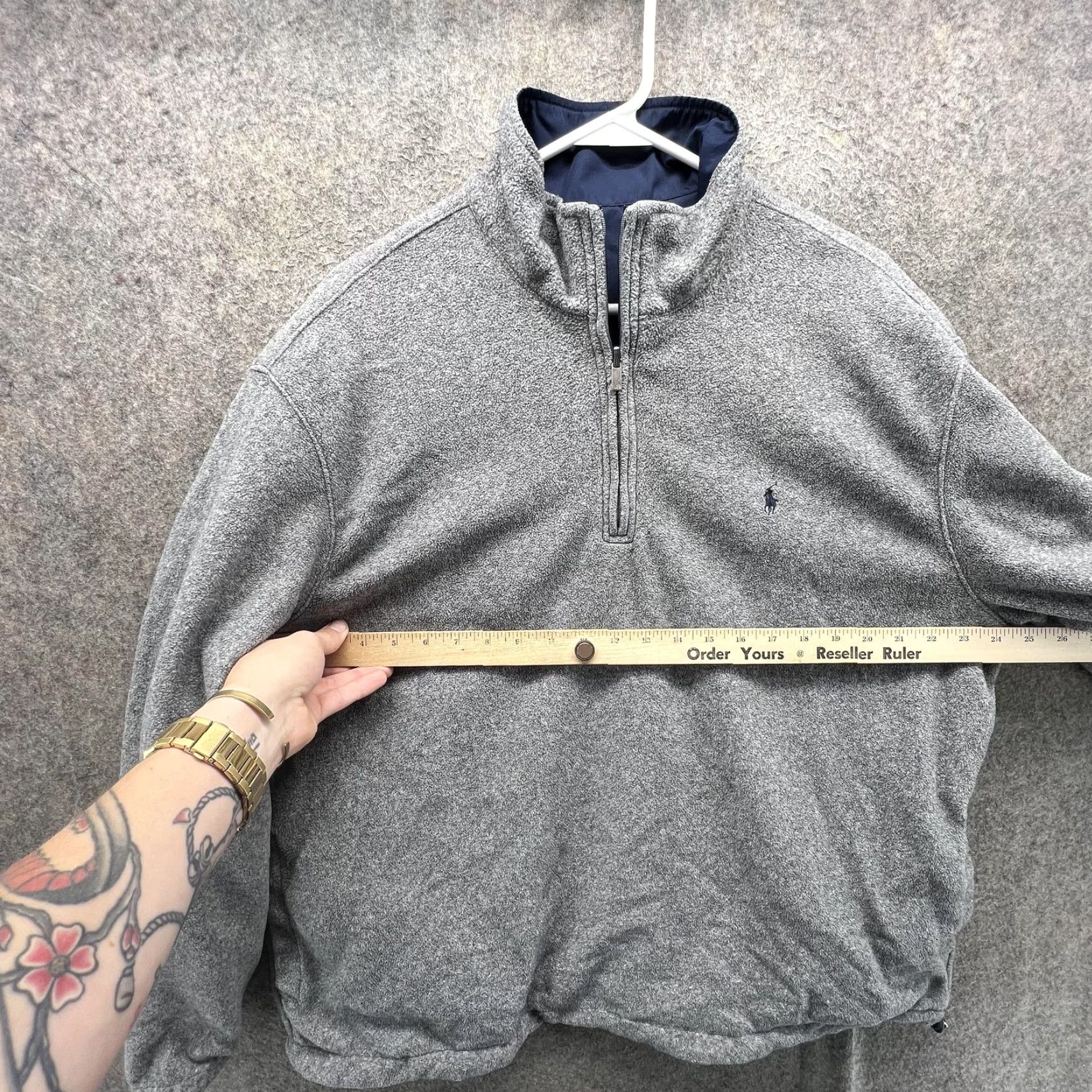 Polo Ralph Lauren Polo Golf Ralph Lauren Windbreaker Jacket Mens L Gray Reversible 1/4 Zip Polo Golf Surf Casual Sports Mens Size US L / EU 52-54 / 3 - 4 Thumbnail