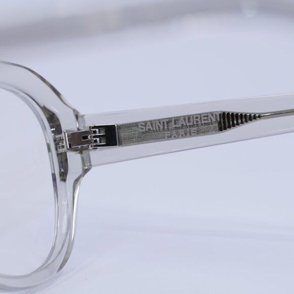 Saint Laurent Paris Saint Laurent SL411 004 Eyeglasses Transparent 57mm Square Size ONE SIZE - 7 Thumbnail
