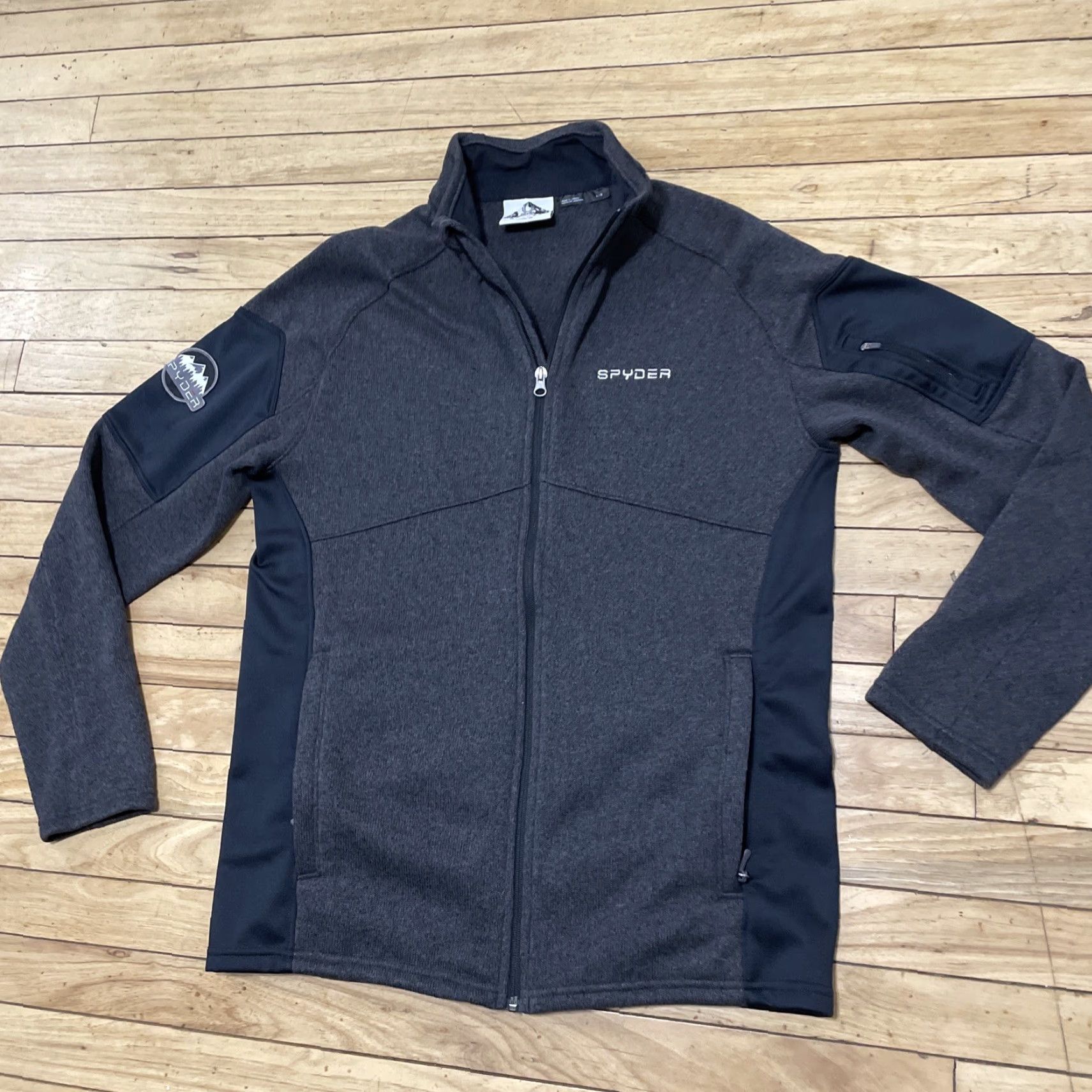 Spyder Spyder Full Zip Jacket Men L Gray Black Knit Athletic Layer Warm Size US L / EU 52-54 / 3 - 3 Thumbnail