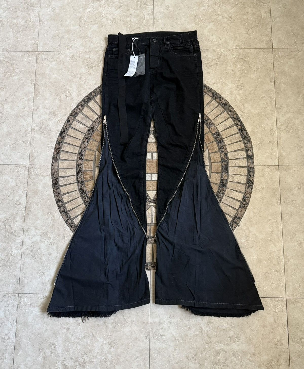Rick Owens Drkshdw SS09 ‘Strutter’ Banana Cut Denim /BLK Size US 30 / EU 46 - 2 Thumbnail