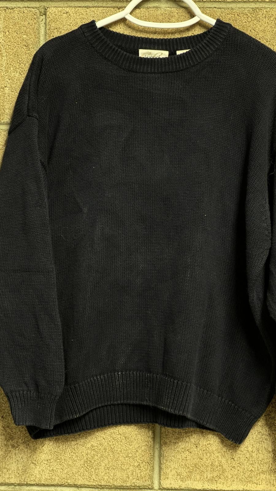 Unknown London Black Crewneck Sweater - Classic Casual Knit Size US XL / EU 56 / 4 - 3 Thumbnail