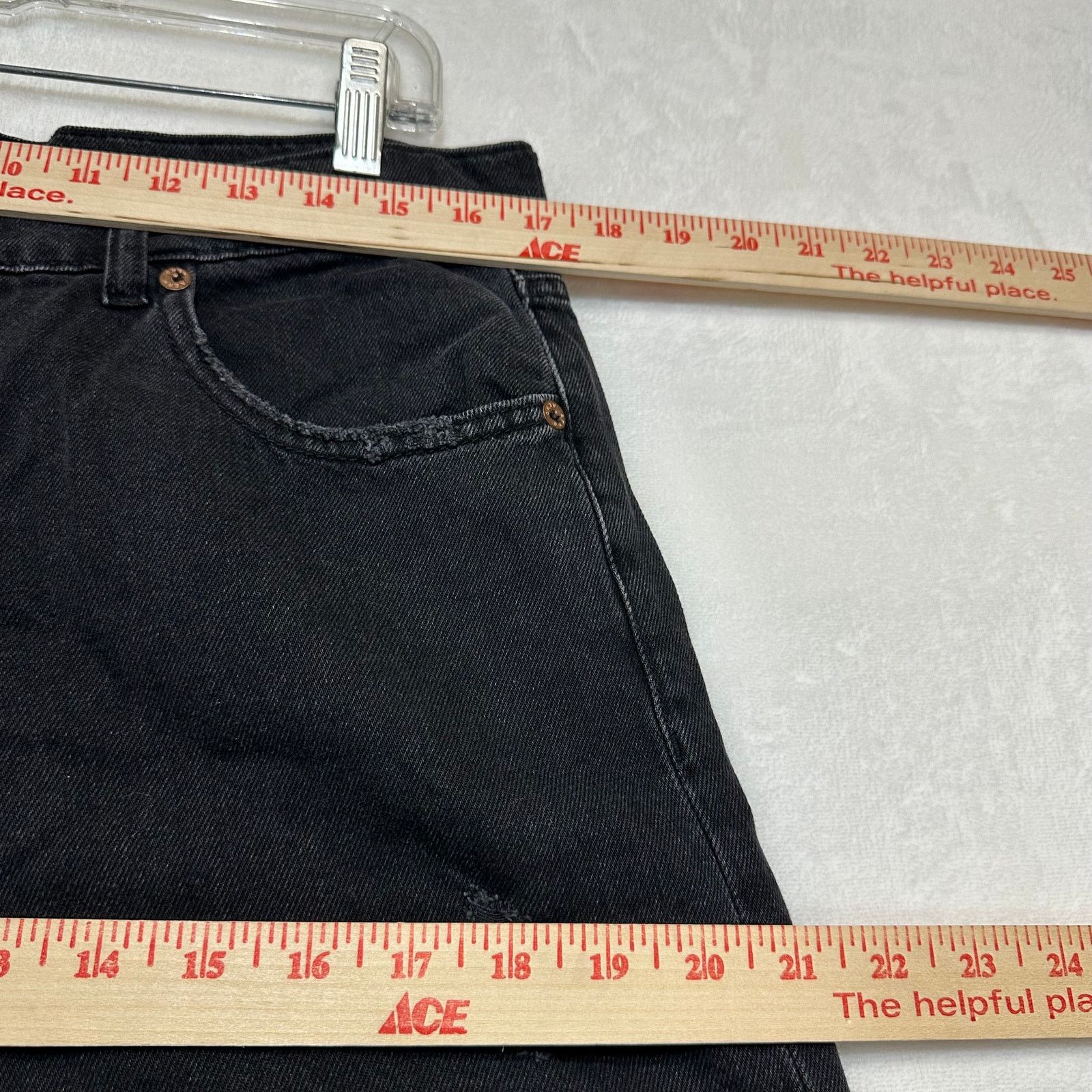 Aeropostale Aeropostale 12 90s Baggy Distressed Black Jeans Punk Grunge Size 34" / US 12 / IT 48 - 8 Thumbnail