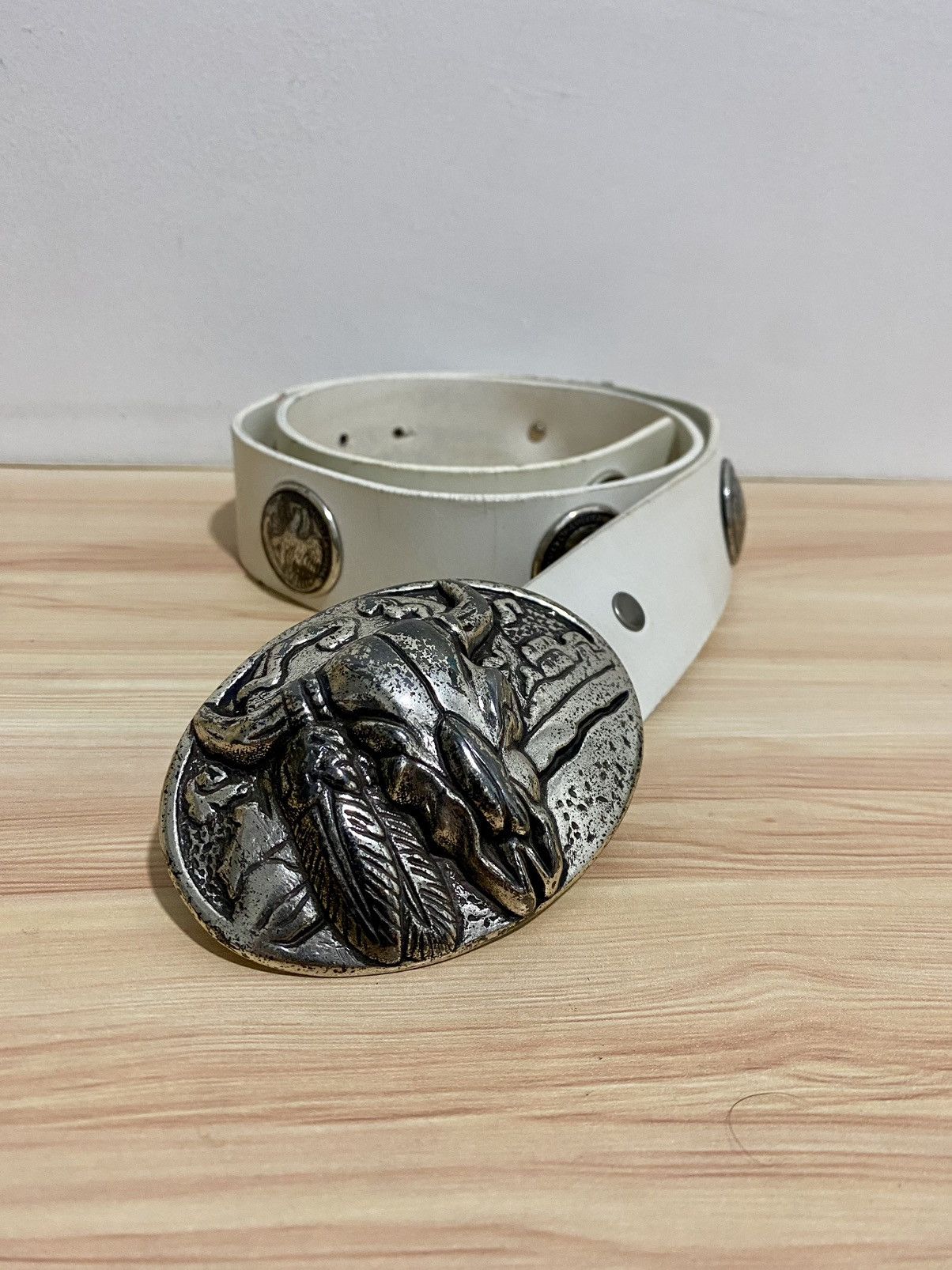 Japanese Brand Vintage Leather Punk Belt Goros bull Buckle Steel Size ONE SIZE - 7 Thumbnail