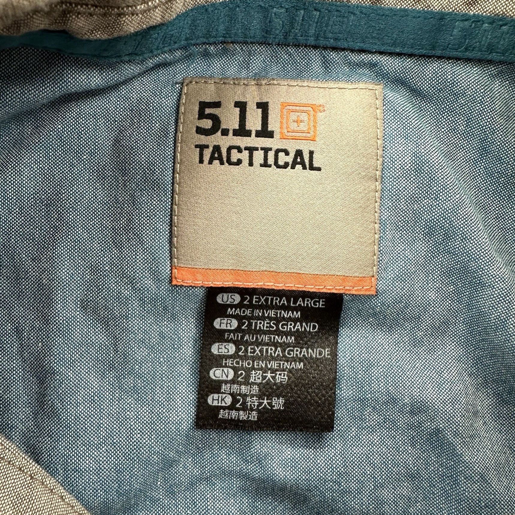 Vintage 5.11 Tactical Shirt Men 2XL Gray Cotton Button-Up Short Sleeve Outdoor Casual Pockets Global Outdoor Authority Mens Regular Size US XXL / EU 58 / 5 - 3 Thumbnail