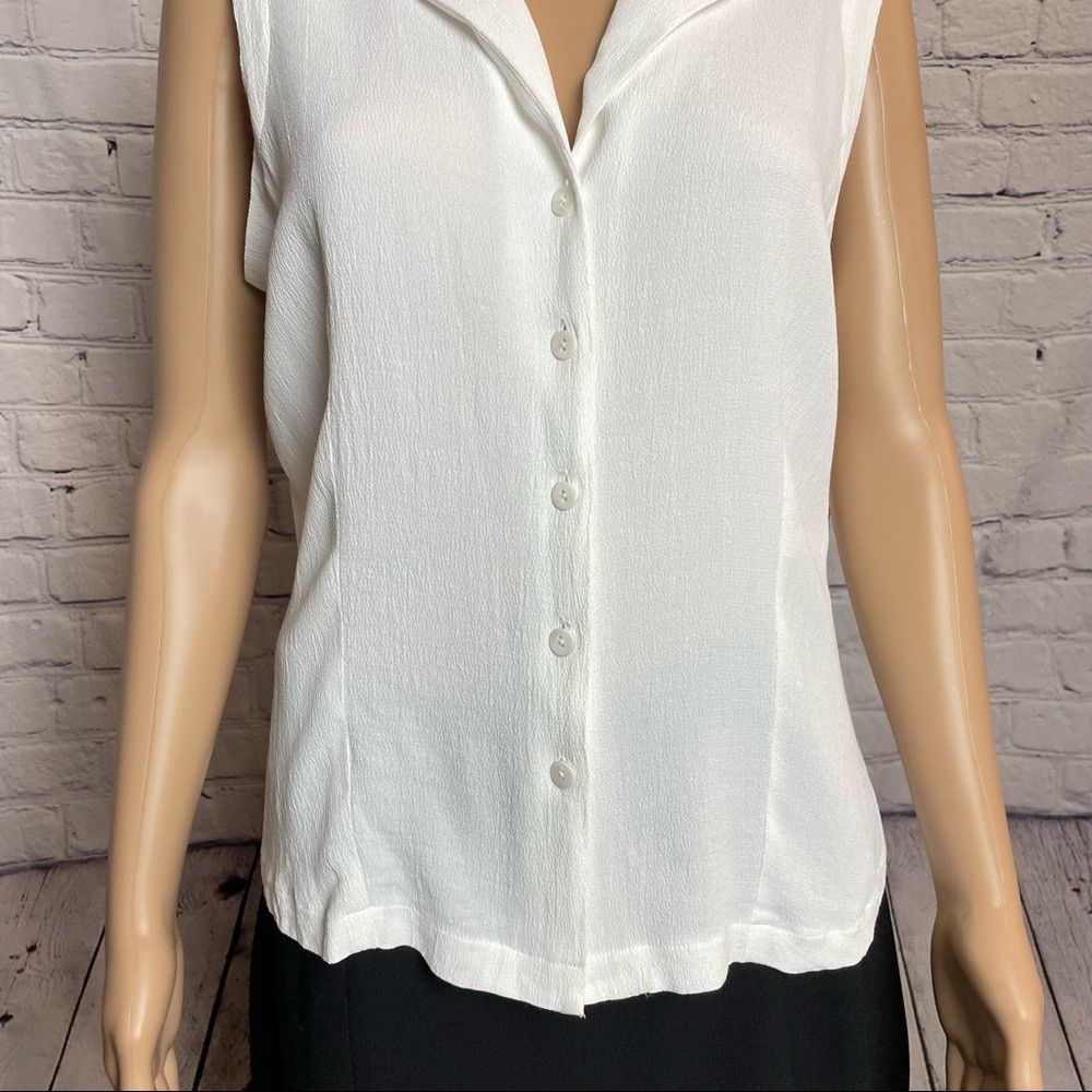 Gianni Valentino Vintage Gianni White Sleeveless Shirt Size 12 Size XL / US 12-14 / IT 48-50 - 4 Thumbnail