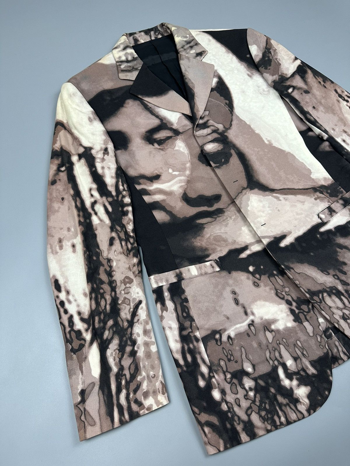 Jean Paul Gaultier 🔥Rare Sick🔥Jean Paul Gaultier Homme Face Graphic Blazer Size 48R - 5 Thumbnail
