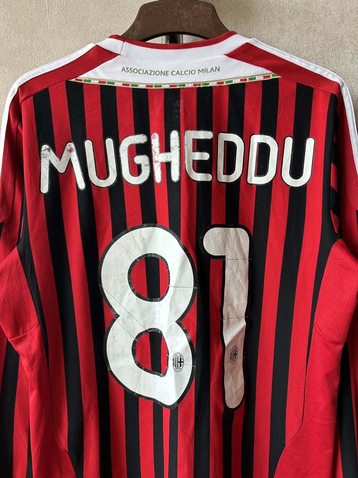Adidas Adidas AC Milan 2011/12 Home Long Sleeve Soccer Jersey Size US M / EU 48-50 / 2 - 8 Thumbnail