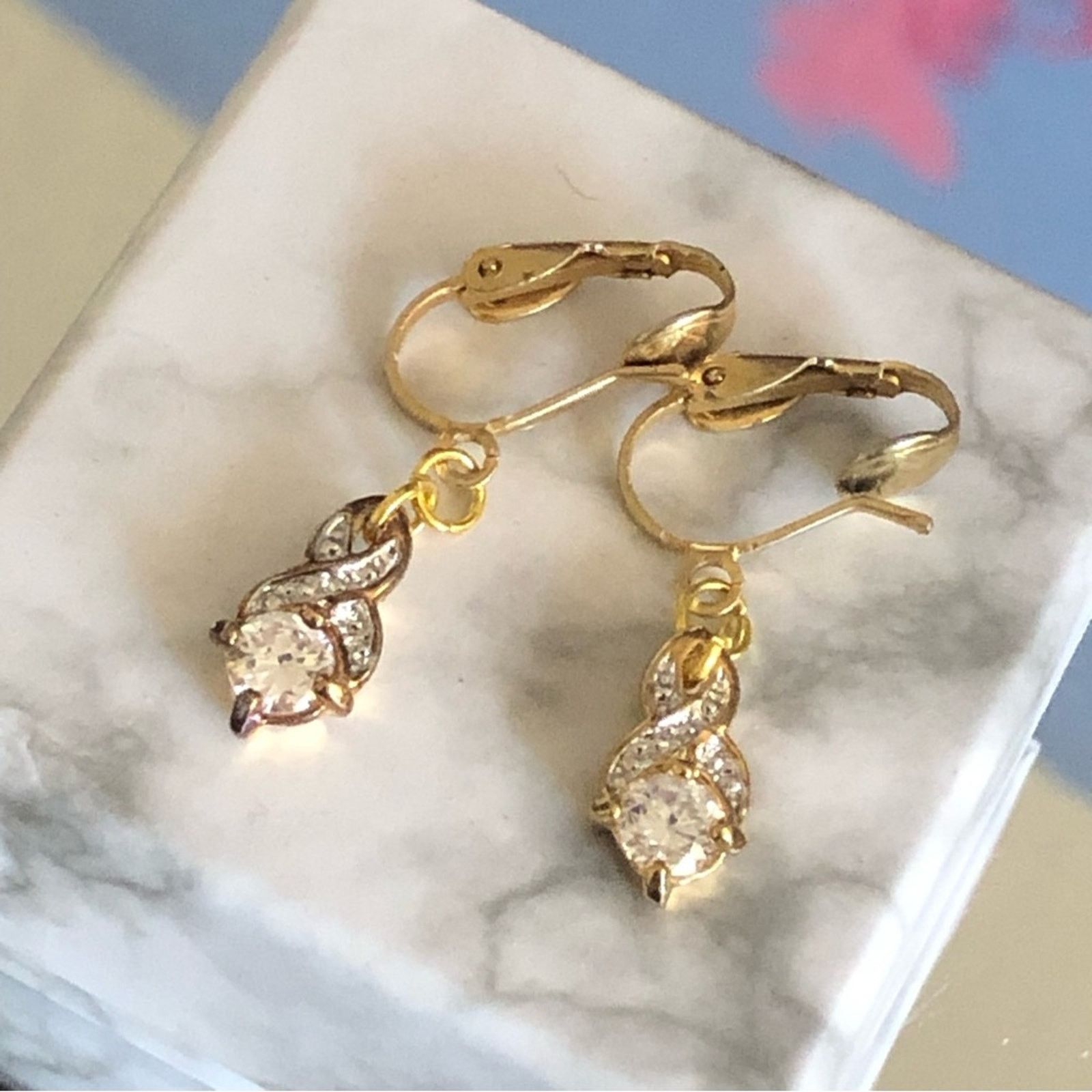 Vintage Vintage Lind 14kt gold simulated diamond jewelry set Size ONE SIZE - 4 Thumbnail