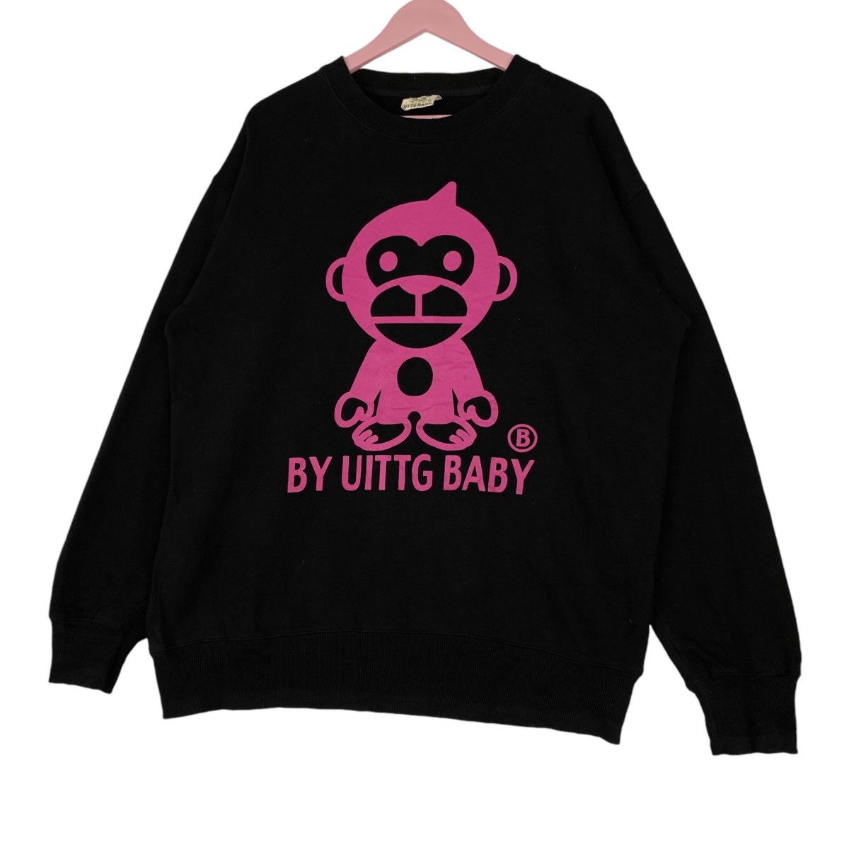 Vintage Vintage X-Uittg By Baby Printed Crewneck Sweatshirt Black Size US XL / EU 56 / 4 - 2 Thumbnail