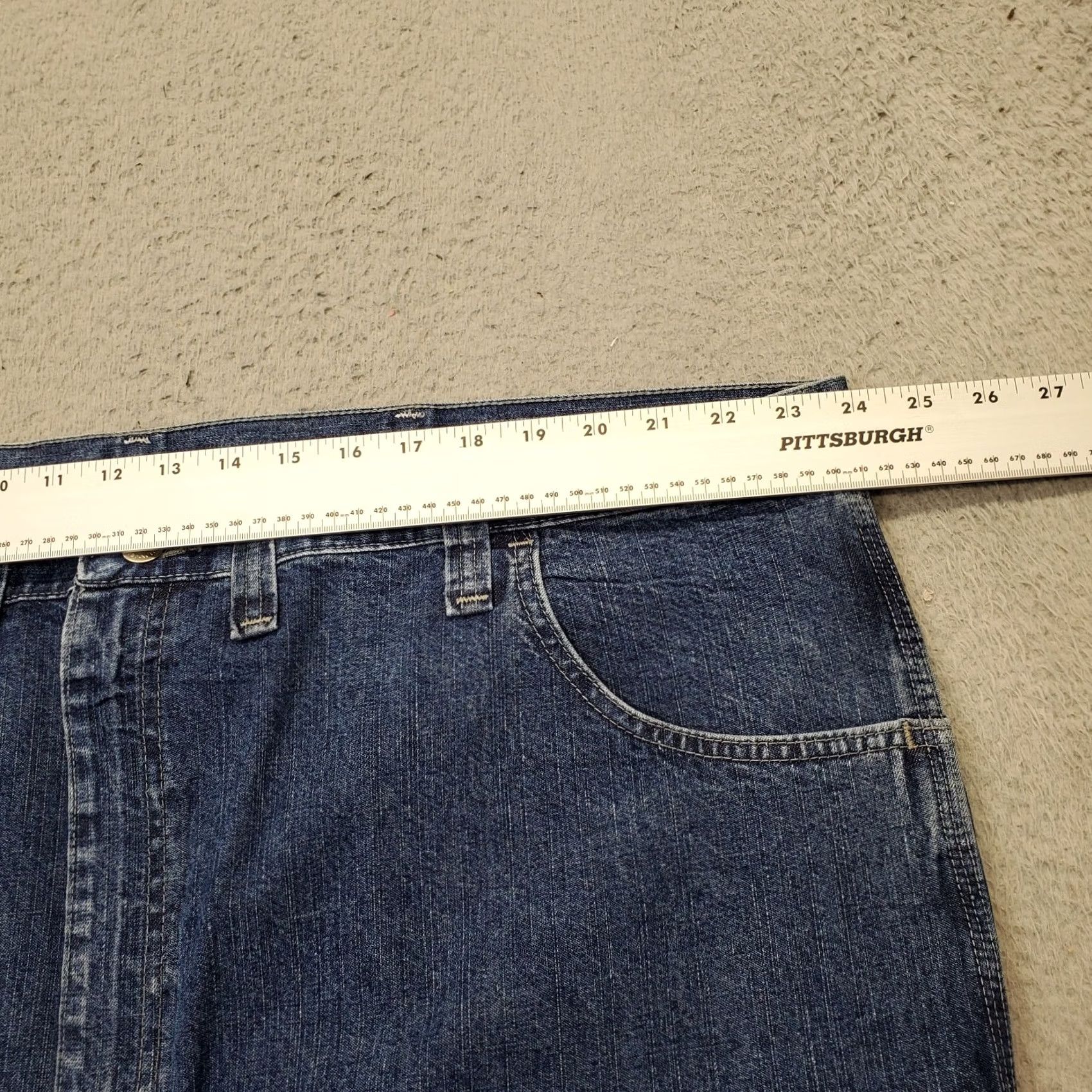 Wrangler Wrangler Mens Blue Carpenter Shorts 48 Denim High Rise Flat Front Bermuda 5-Pocket Regular Fit Size US 32 / EU 48 - 5 Thumbnail