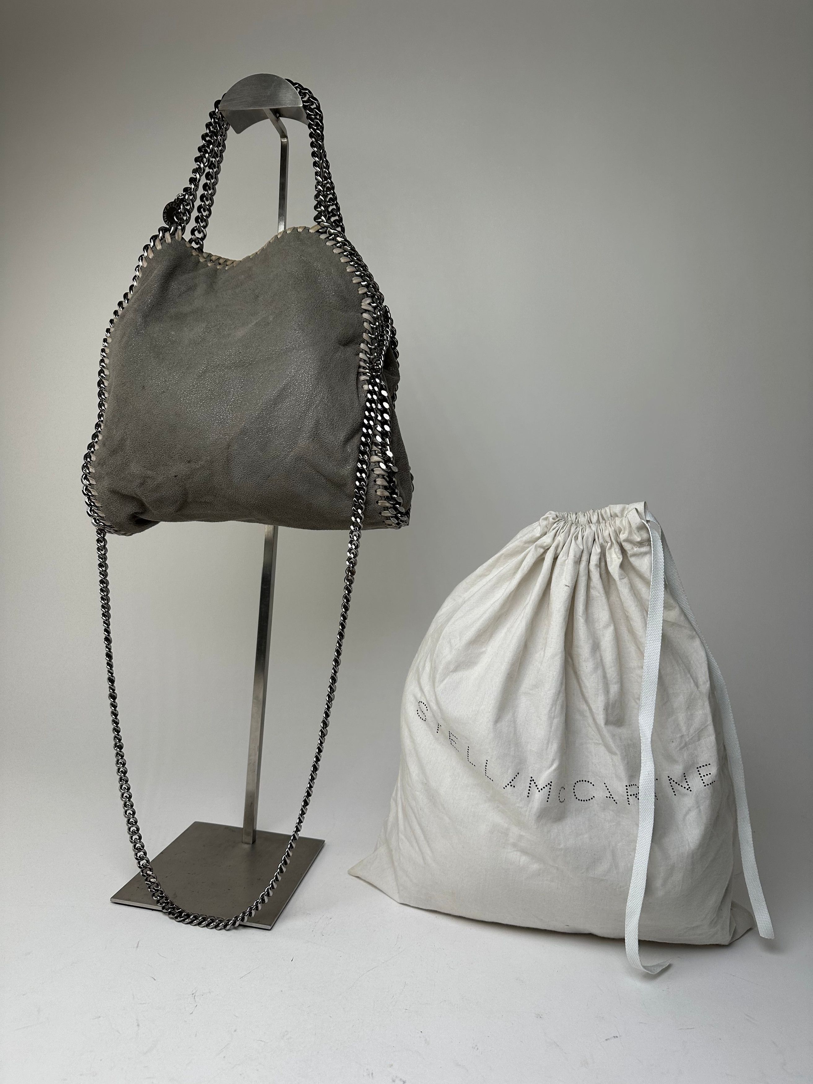 Stella McCartney Vintage Falabella Shoulder Bag Faux Suede Grey Size ONE SIZE - 1 Thumbnail