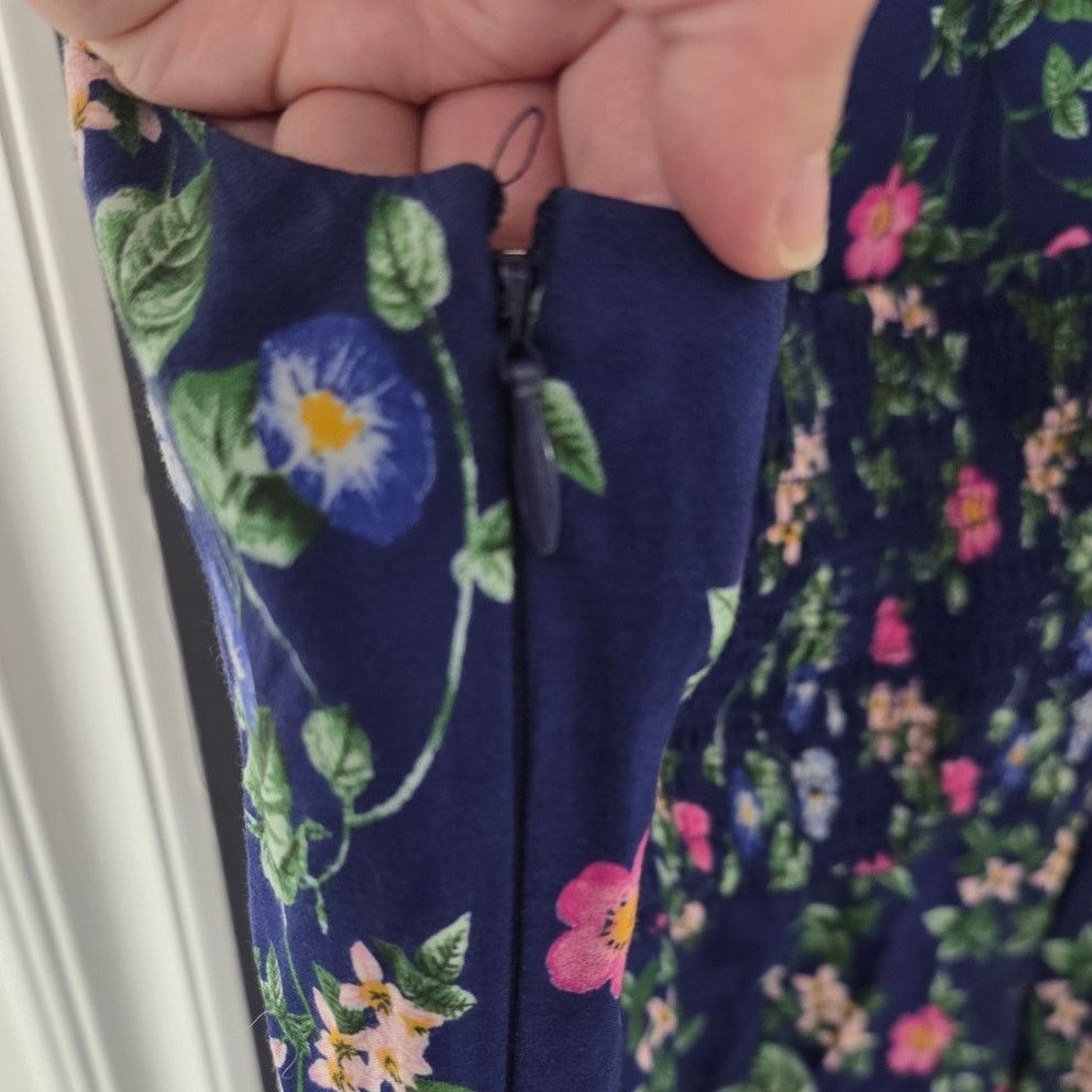 Old Navy Old Navy Blue Floral Sundress - Large Size L / US 10 / IT 46 - 5 Thumbnail