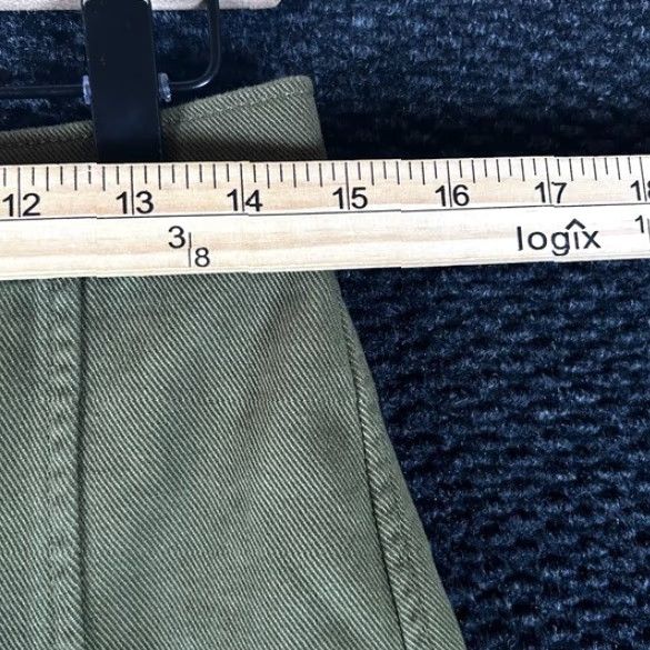 Banana Republic VINTAGE Banana Republic Utility Button Front A-Line Skirt Olive Green Size 2 Women Skirt Midi/ Knee Length A-Line Button Front Olive Green Womens 2 Size 26" / US 2 / IT 38 - 5 Thumbnail