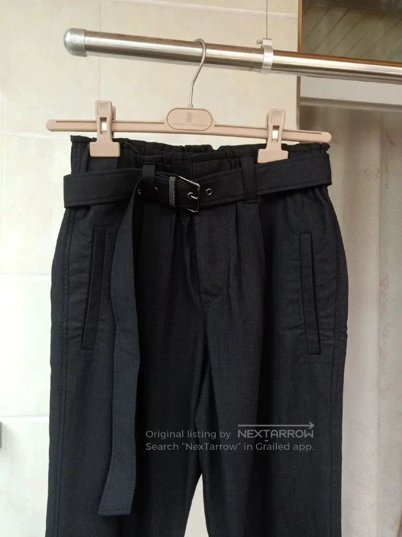 Brunello Cucinelli Brunello Cucinelli Black Slim Trousers. Size US 38 / EU 54 - 1 Thumbnail