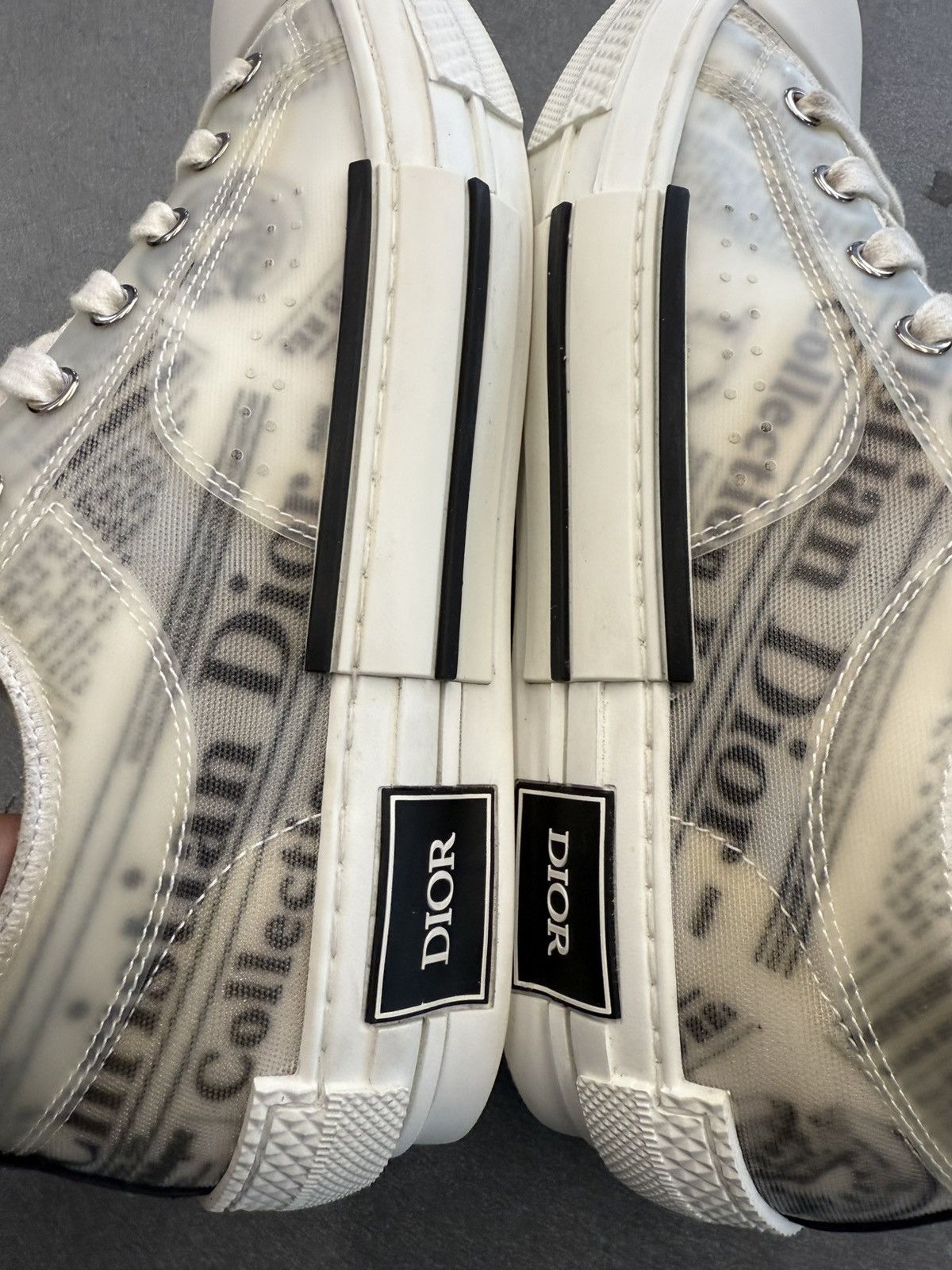 Dior Dior Daniel Ansham Newspaper Two Tone Oblique Mesh Low Top Size US 7 / EU 40 - 12 Thumbnail