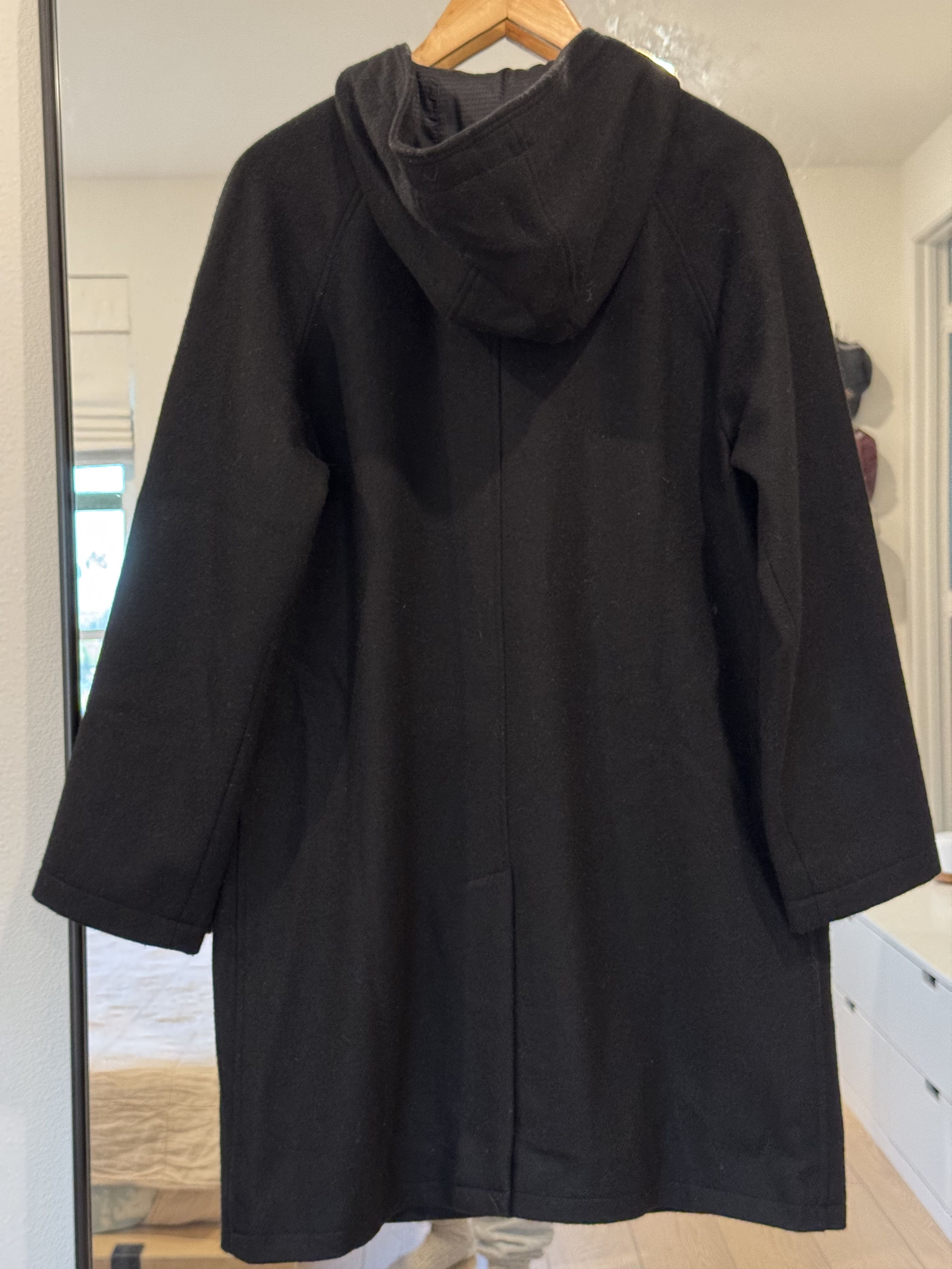 A.P.C. APC Long Hooded Wool Coat Black - Medium Size US M / EU 48-50 / 2 - 3 Thumbnail