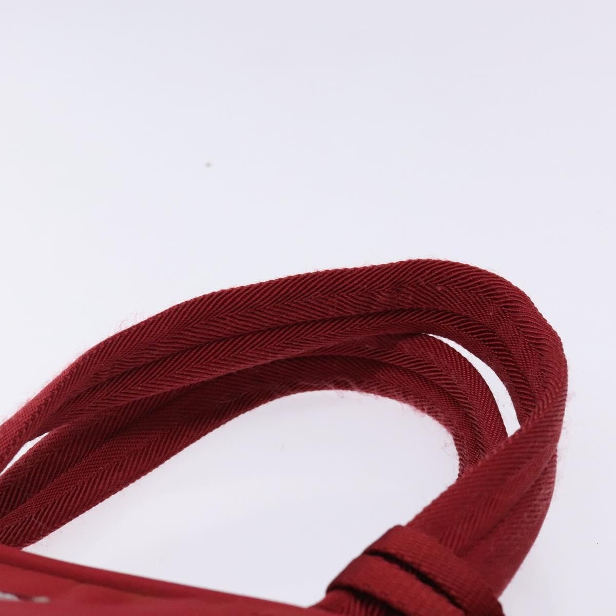 Prada PRADA Hand Bag Nylon Red Silver Size ONE SIZE - 8 Thumbnail