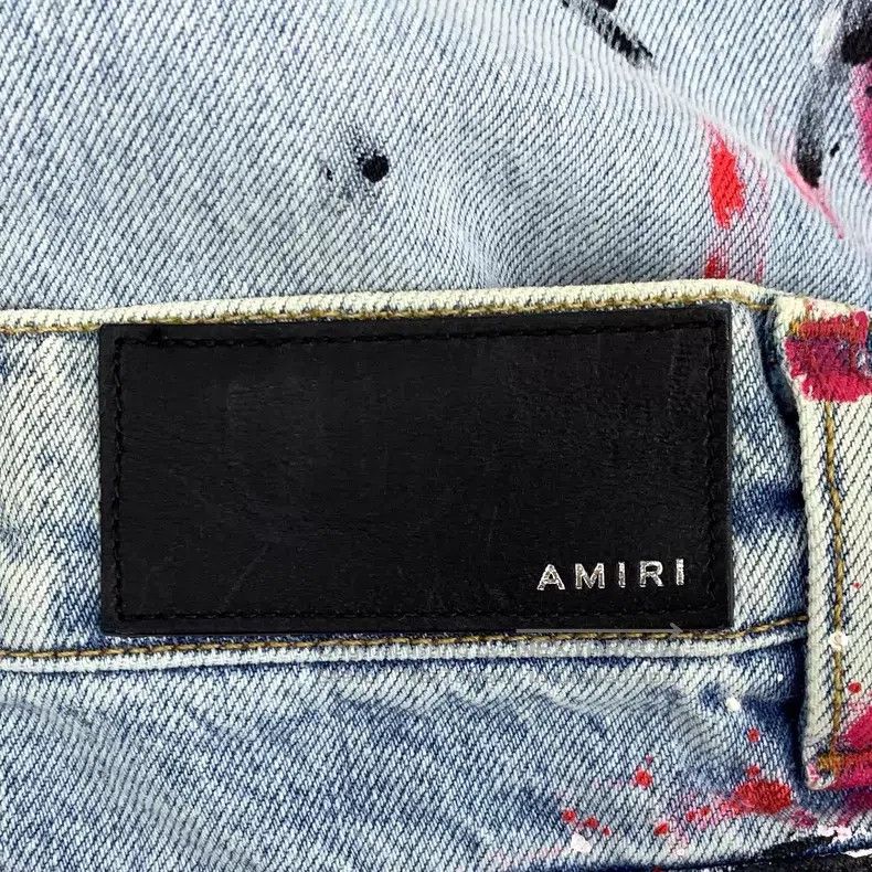 Amiri Amiri Light Blue Hole Splatter Print Cotton Casual Denim L Size US 32 / EU 48 - 9 Thumbnail