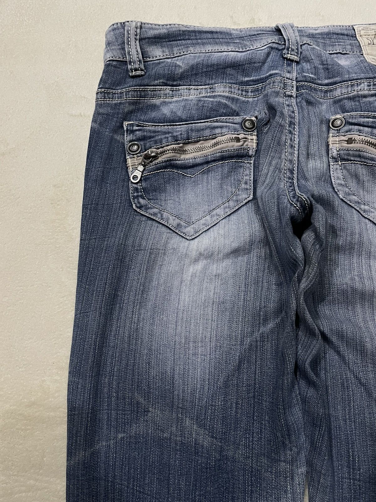 Japanese Brand Vintage Spicy Denim Skinny Faded Mudwash Denim Jeans Size US 33 - 16 Thumbnail