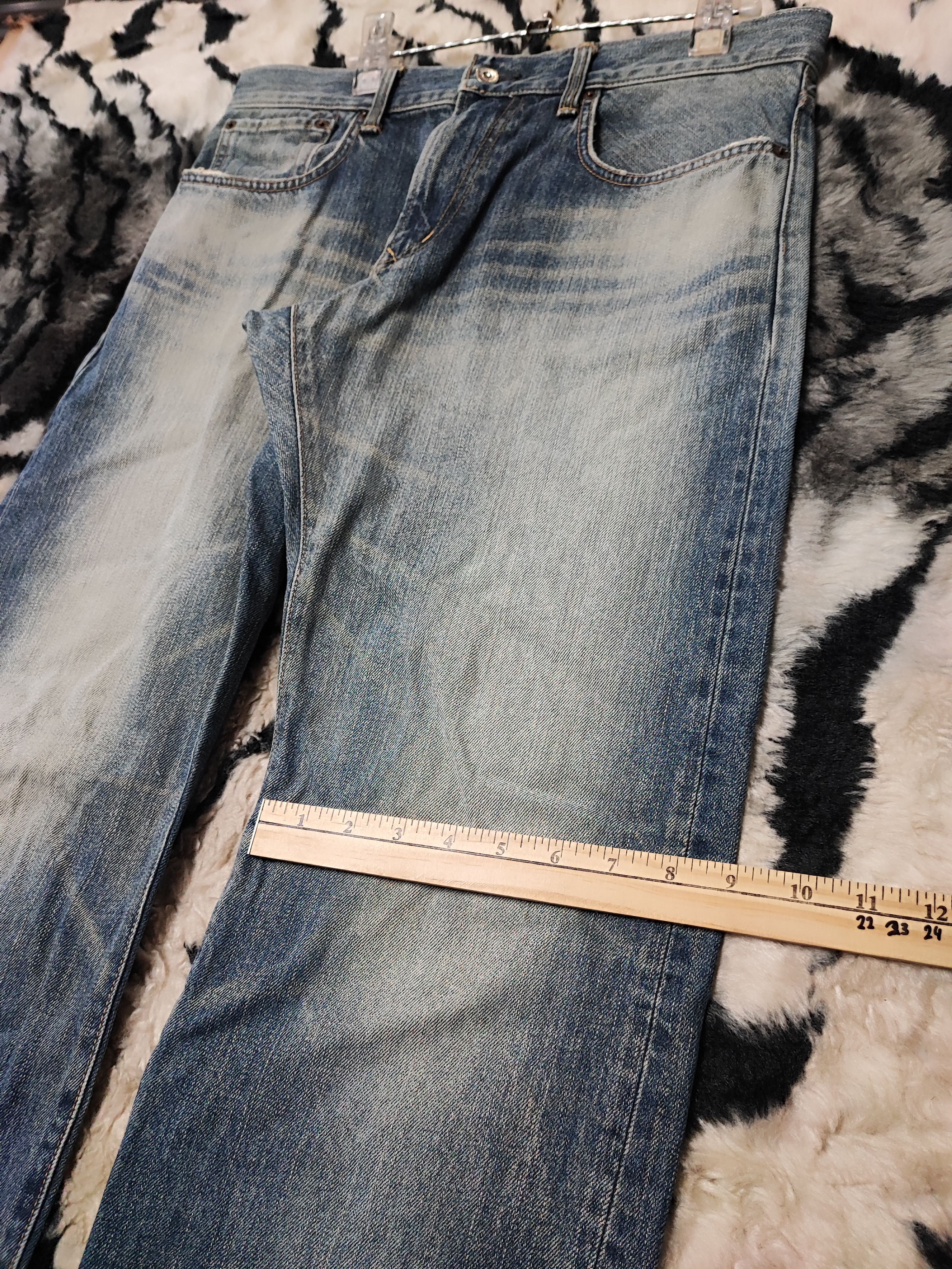 Edwin Vintage 90s Edwin Xv Faded Wash Whiskers Distressed Relaxed Size US 34 / EU 50 - 6 Thumbnail