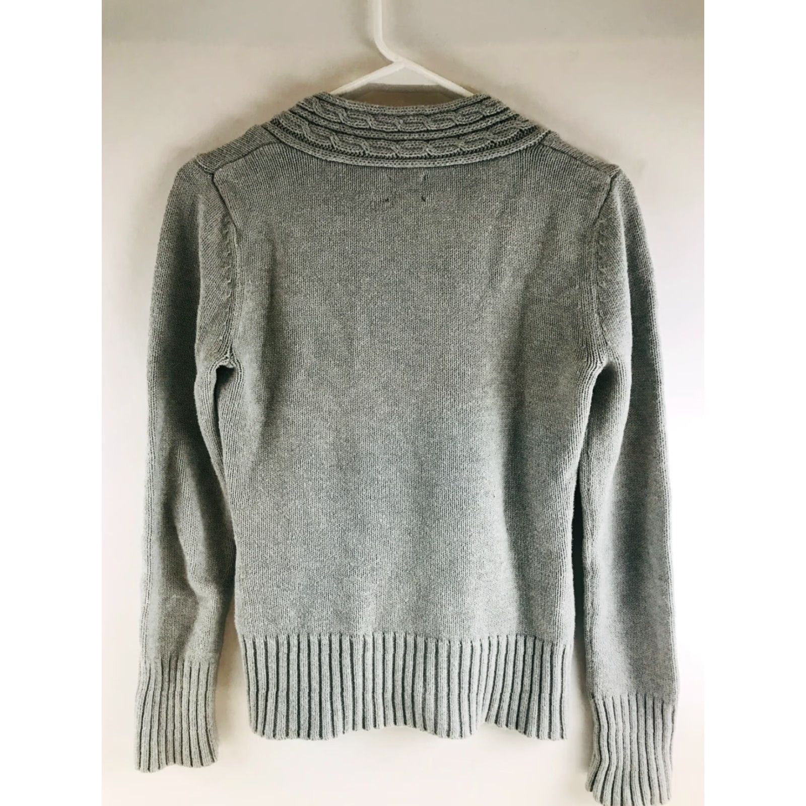Converse Converse Sweater Women’s Size M Gray V-Neck Knit Pullover Size M / US 6-8 / IT 42-44 - 2 Thumbnail