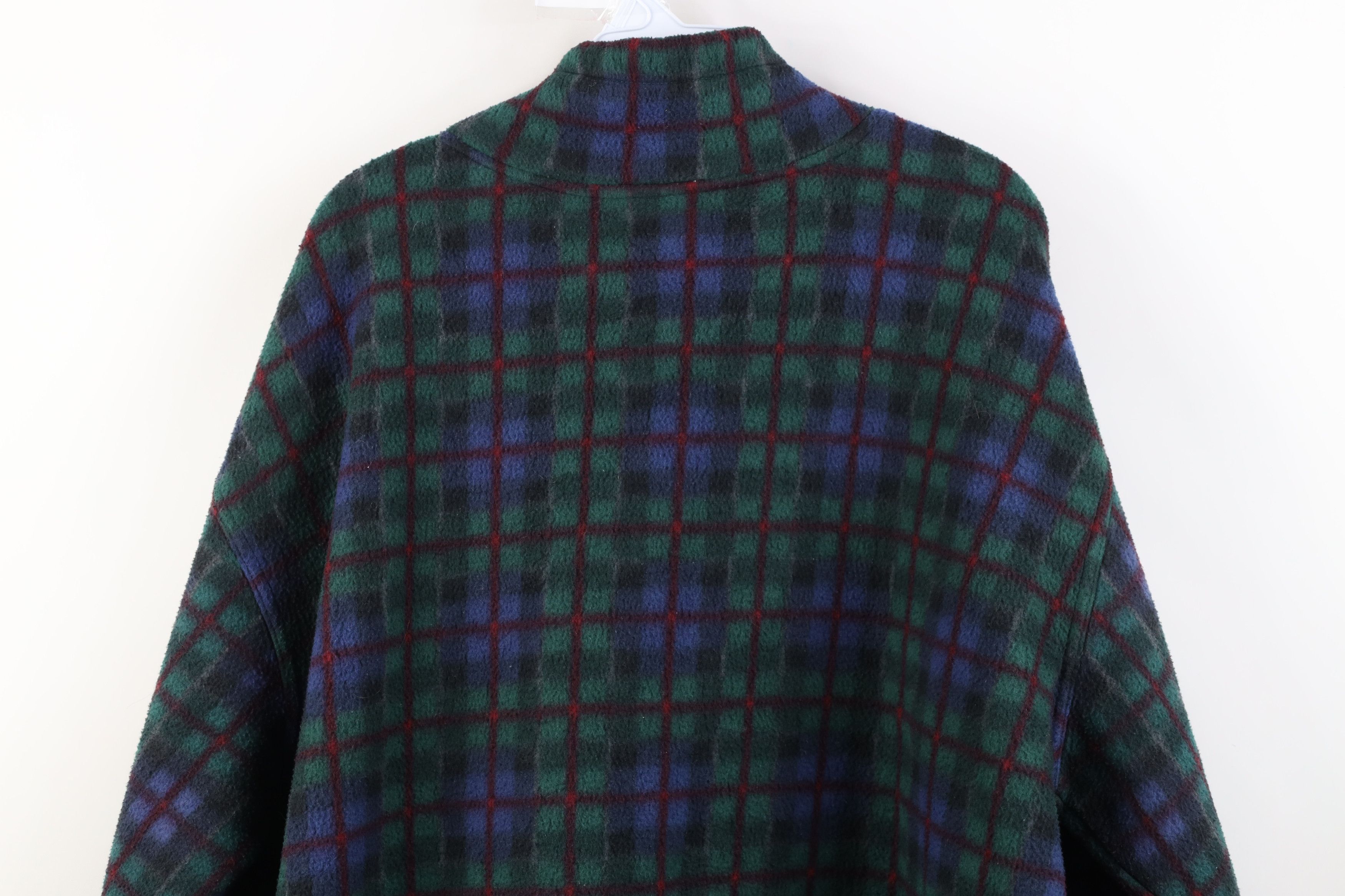Vintage Vintage 90s Streetwear Fit Pullover Fleece Sweater Plaid Size L / US 10 / IT 46 - 11 Thumbnail