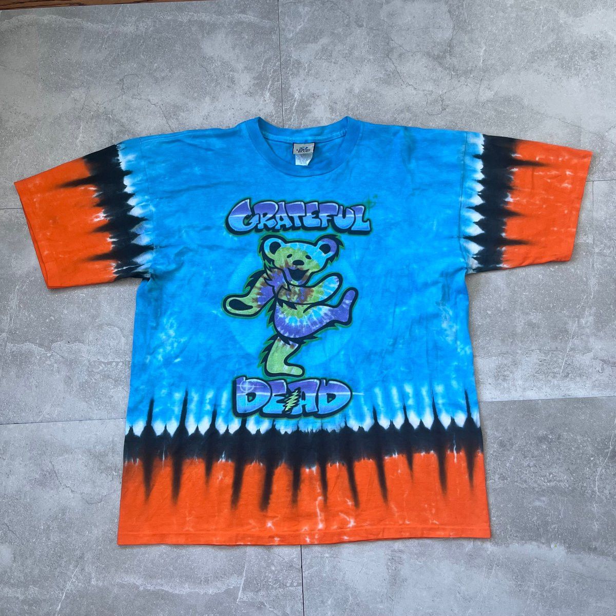 Liquid Blue Grateful Dead Tie Dye T-Shirt Orange Blue Bear Large Vintage Size US L / EU 52-54 / 3 - 1 Thumbnail