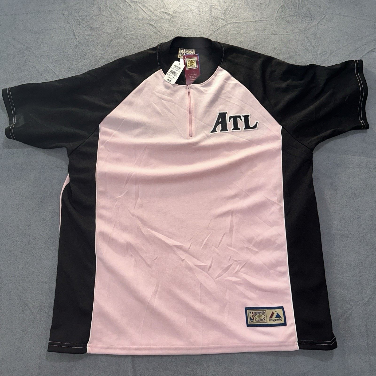 Majestic Atlanta Hawks Majestic Hardwood Classics Pink Warm Up NWT Size US XL / EU 56 / 4 - 1 Thumbnail