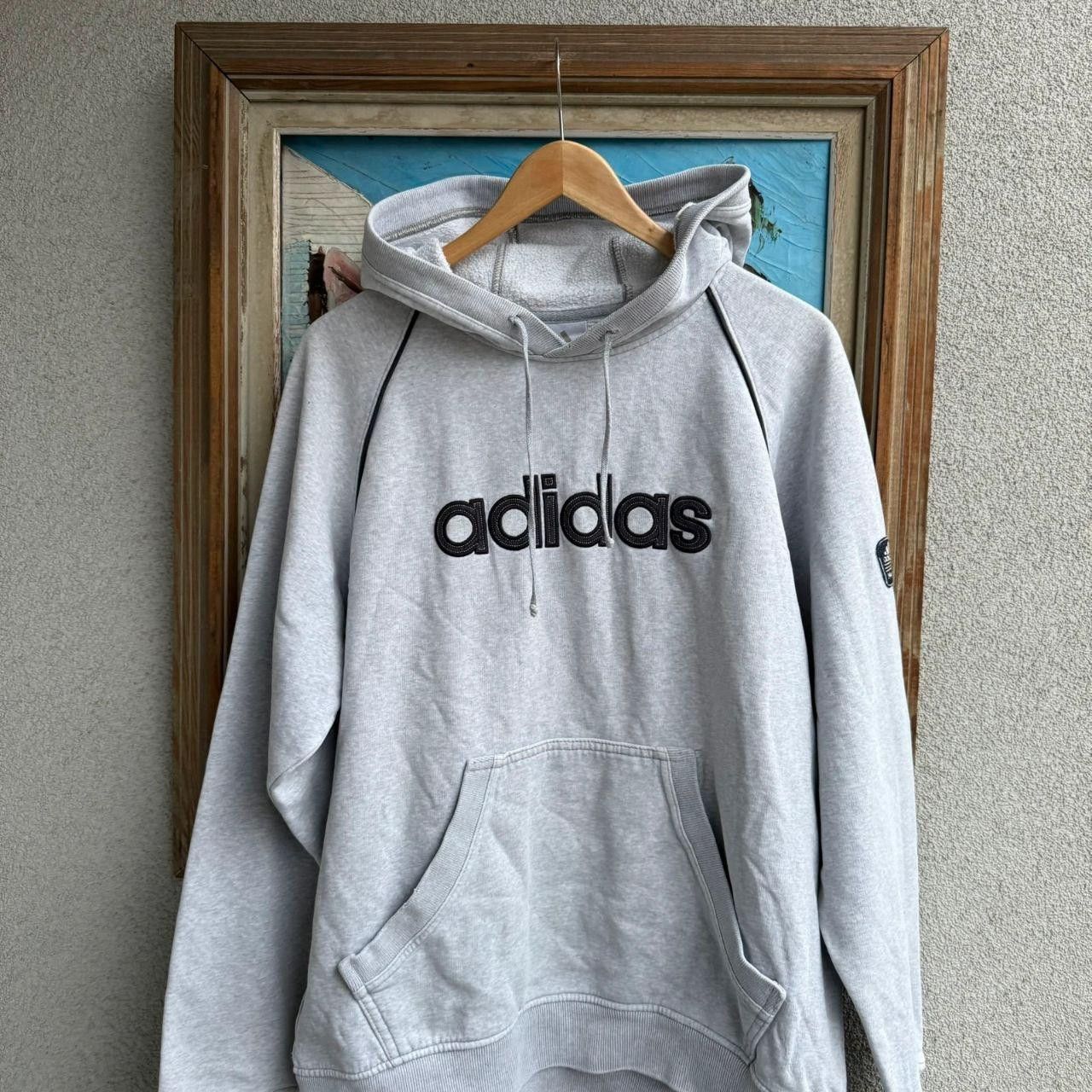 Adidas Adidas Vintage 90s Hoodie Grey Size US M / EU 48-50 / 2 - 2 Thumbnail