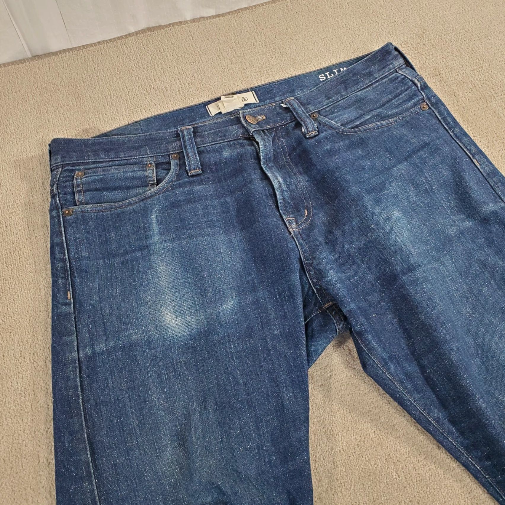 Madewell Madewell Jeans Mens 34x32 Slim Straight Leg Dark Wash Denim Size US 34 / EU 50 - 2 Thumbnail