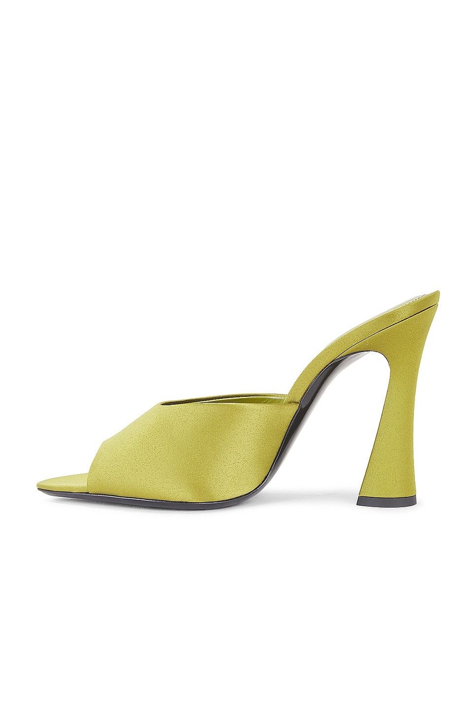 Saint Laurent Paris oc11z1125 Suite Mules in Satin Crepe in Kaki Green Size US 6.5 / IT 36.5 - 5 Thumbnail