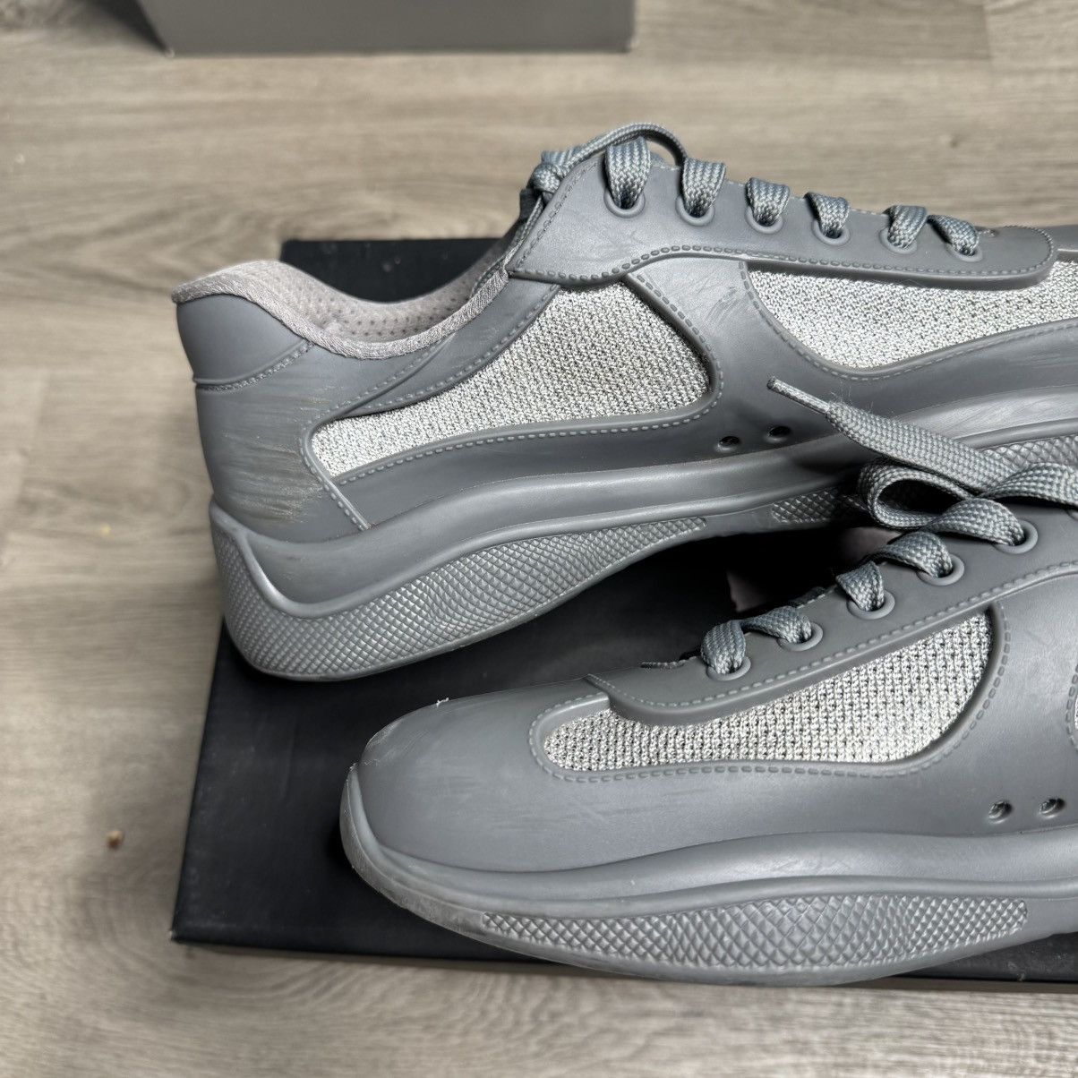 Prada Prada America’s Cup Sneaker Soft Rubber Steel Grey Size US 8 / EU 41 - 6 Thumbnail