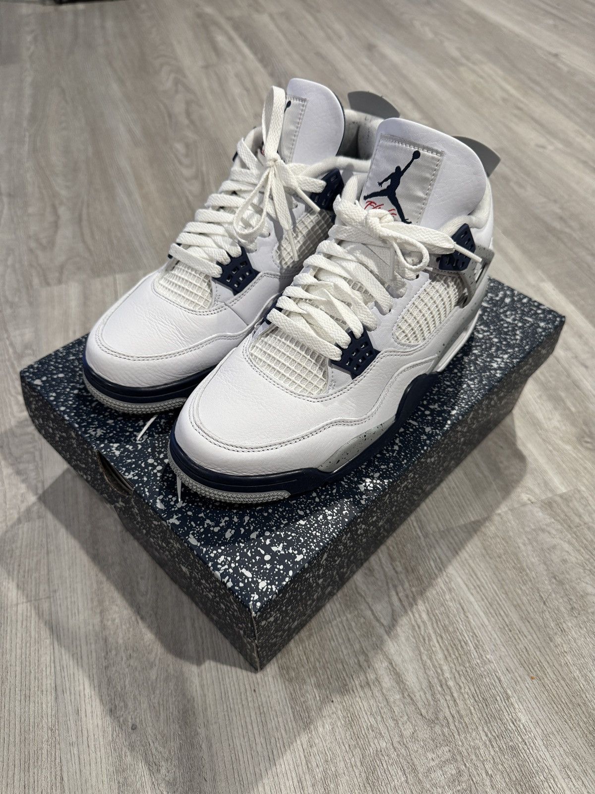 Jordan Brand Air Jordan 4 Retro “Midnight Navy” Size US 9.5 / EU 42-43 - 1 Thumbnail