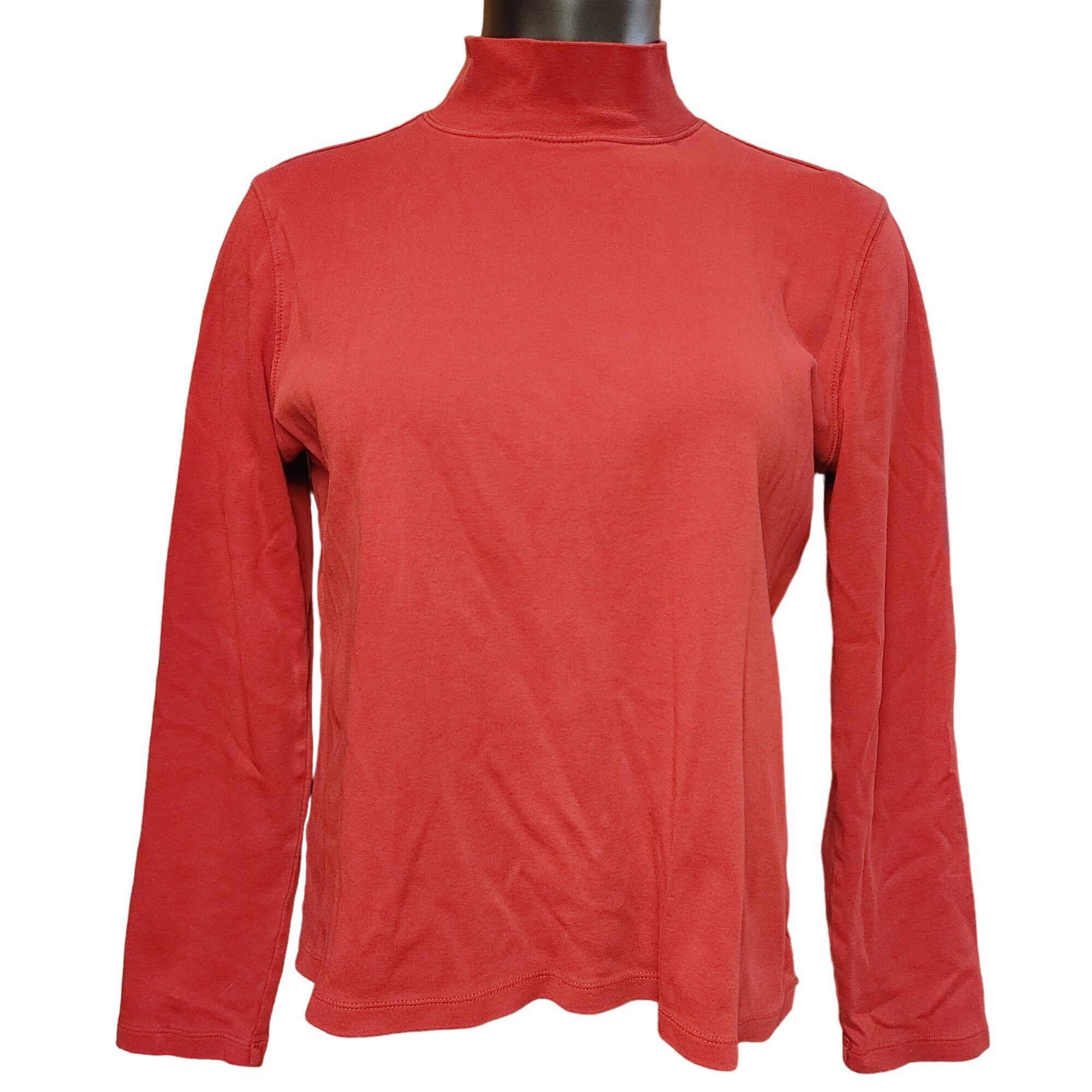 Other St.John's Bay Women's Red Classic Mock Neck Long Sleeve Swea Size L / US 10 / IT 46 - 1 Thumbnail