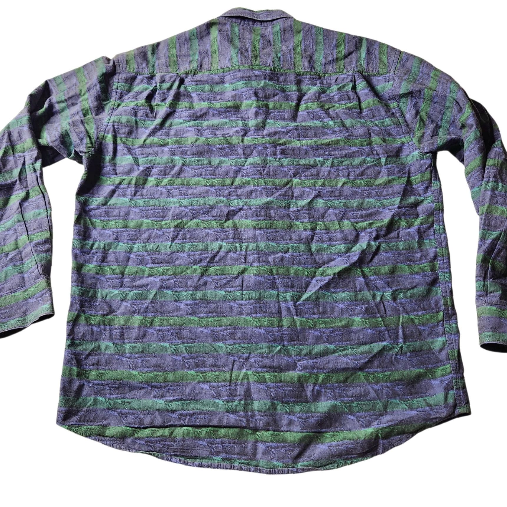 VINTAGE Jhane Barnes Storm Shirt Men M Whale Print Long Sleeve 