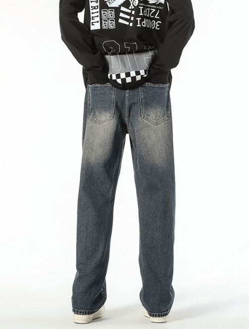 Japanese Brand High street men's cat whisker straight casual jeans Size US 32 / EU 48 - 4 Thumbnail