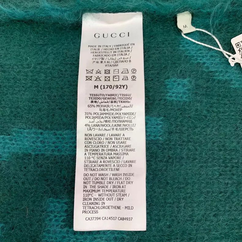 Gucci Gucci Blue logo jacquard full-printed horsehair V-neck long Size M / US 6-8 / IT 42-44 - 6 Thumbnail