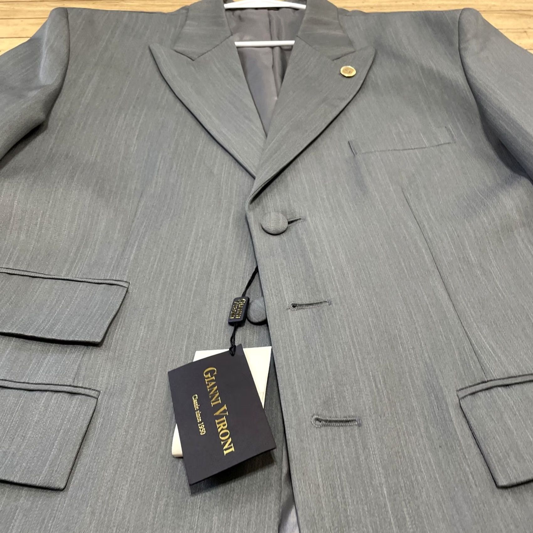 Vintage VINTAGE Gianni Vironi Super 100 Trench Coat Women 42R Gray Lightweight Sleek NEW Size M / US 6-8 / IT 42-44 - 6 Thumbnail
