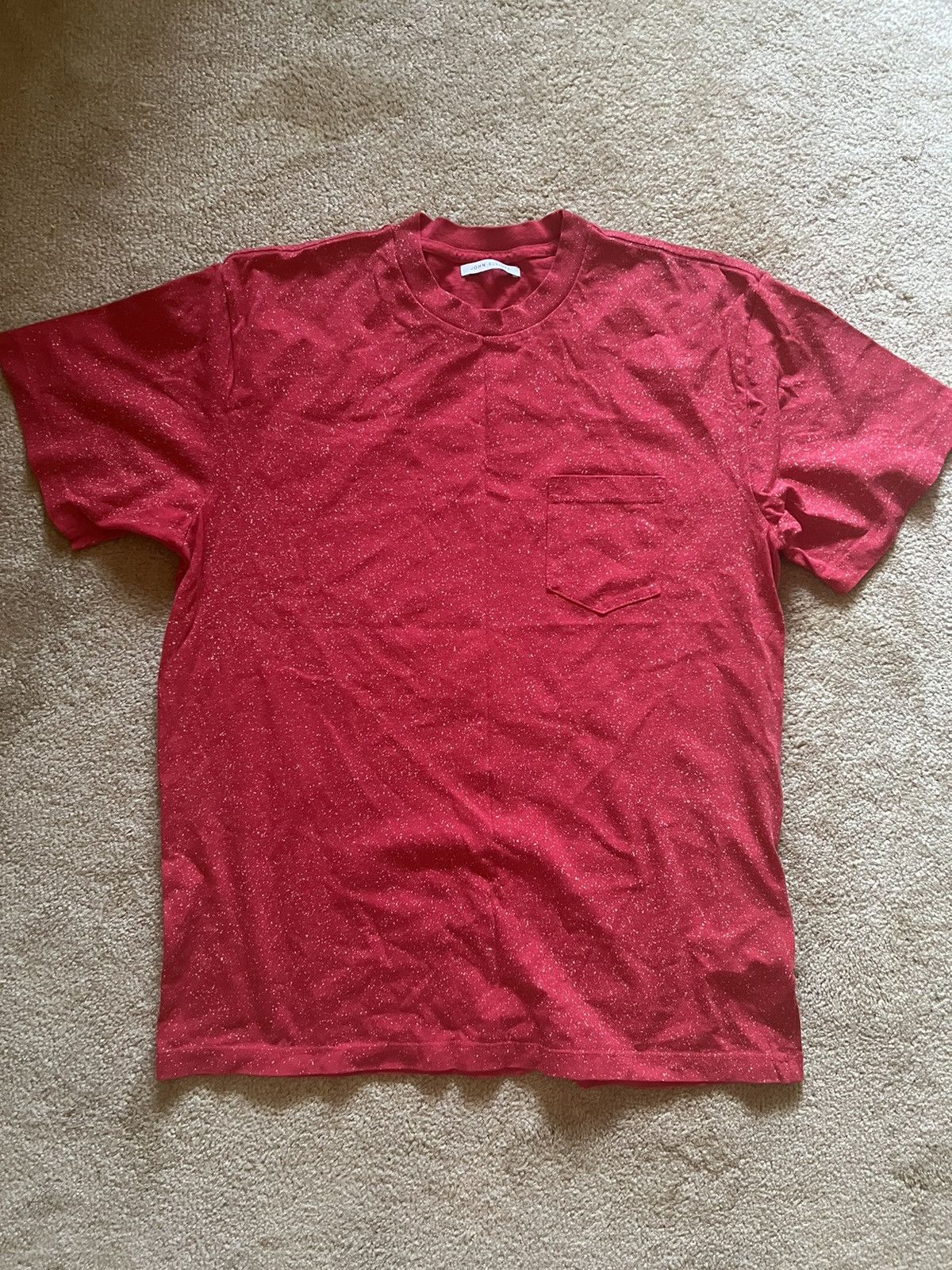 John 2024 Elliott Red Salt Wash Pocket T-Shirt