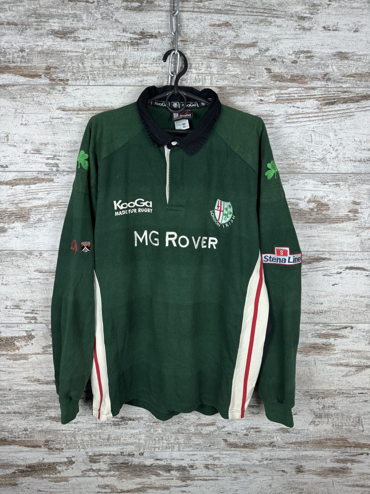 Vintage Mens Vintage KooGa London Irish rugby longsleeve sweatshirt Size US XL / EU 56 / 4 - 2 Thumbnail