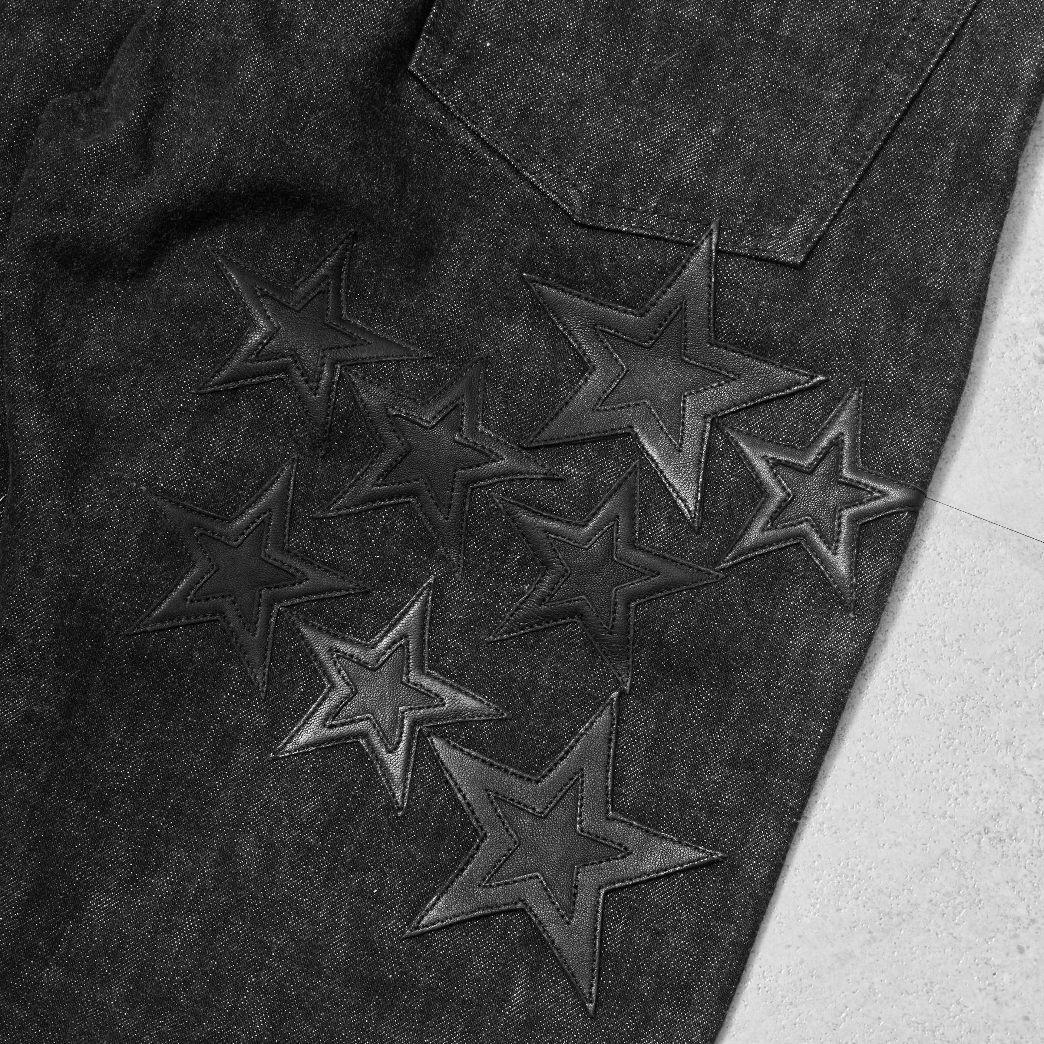 Chrome Hearts CHROME HEARTS Black Double Knee Star Patches Denim Size US 34 / EU 50 - 7 Thumbnail