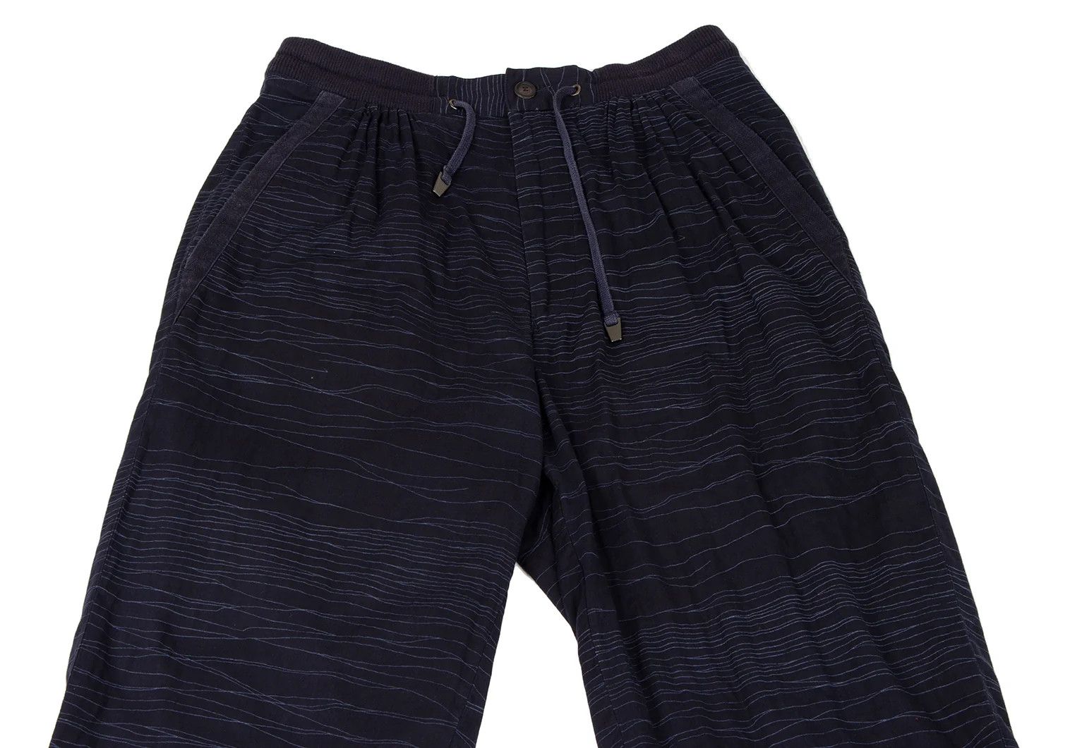 Issey Miyake Cotton Random Stripe Tapered Pants in Navy XL Size US 38 / EU 54 - 2 Thumbnail